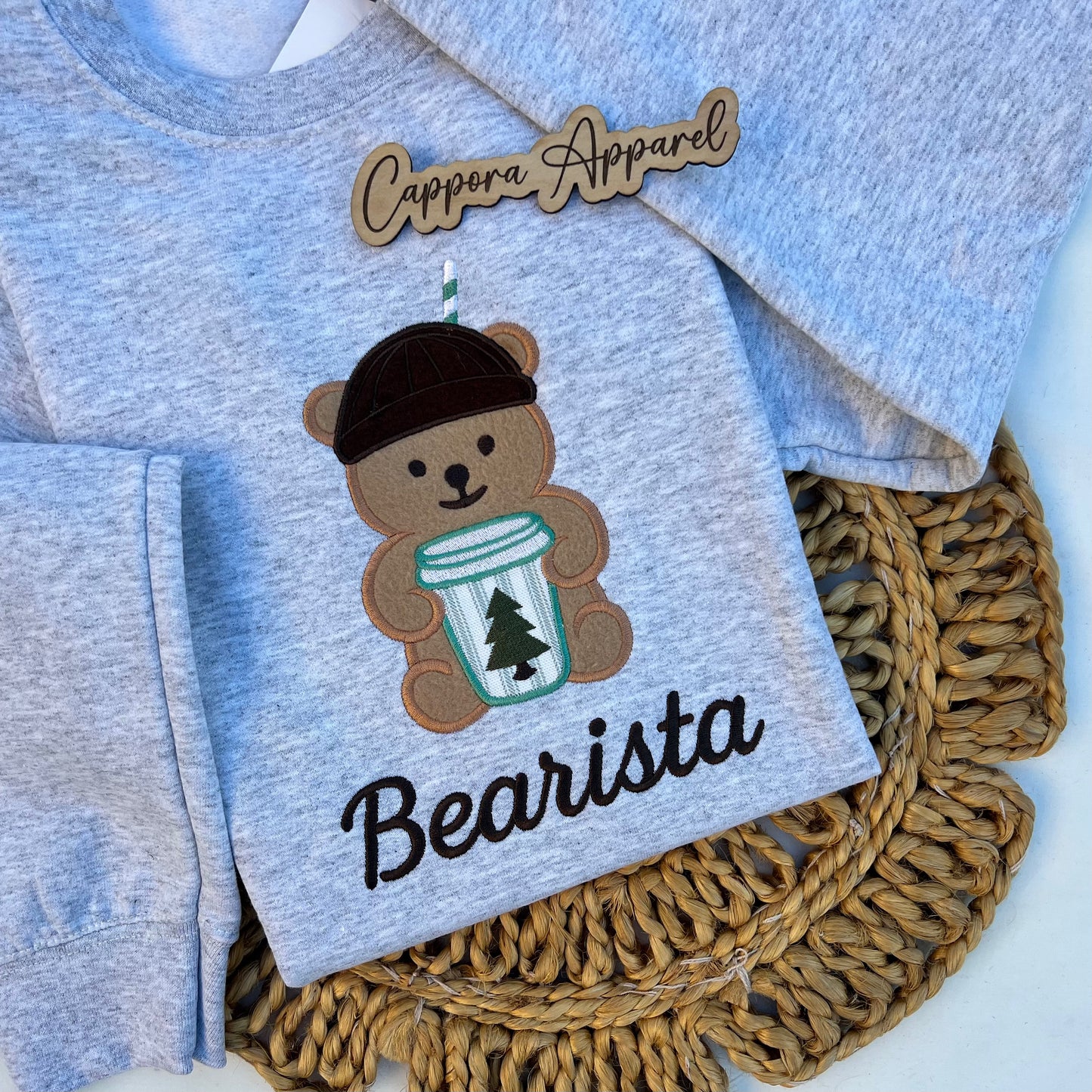 Embroidered Bearista Sweatshirt | Festive Winter Embroidery
