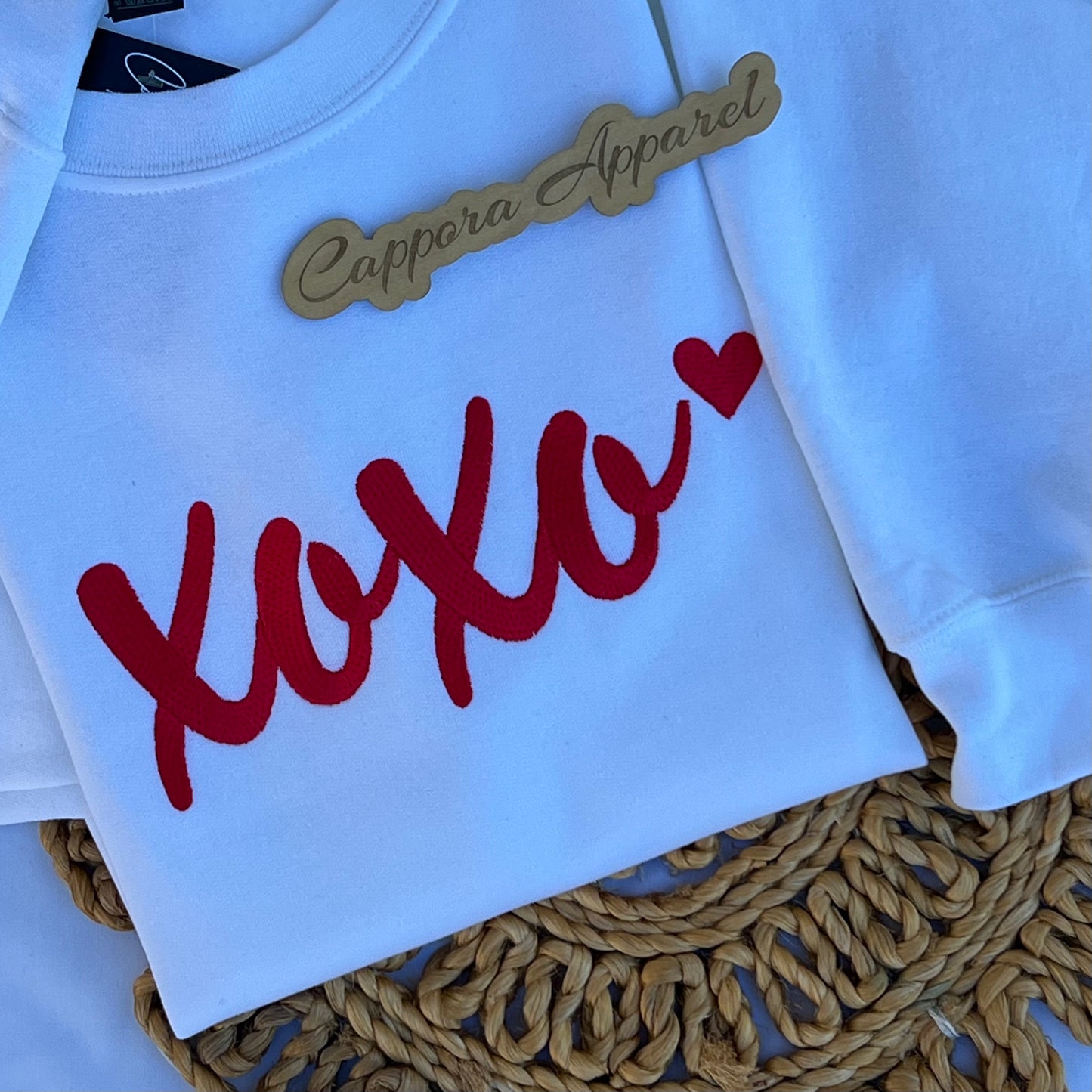 Embroidered 'XOXO' Sweatshirt
