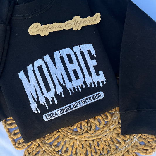 Mombie Embroidered Crewneck Sweatshirt
