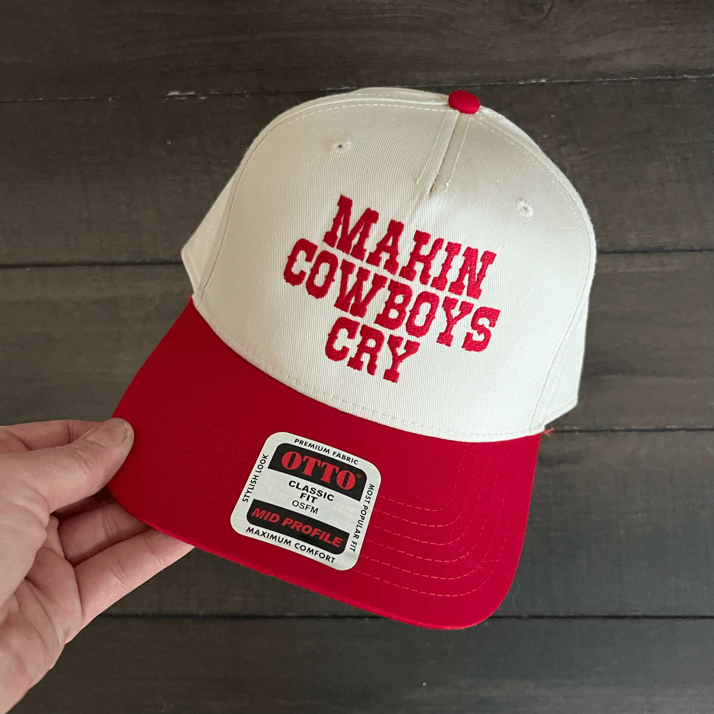 Otto® 'Makin Cowboys Cry' 5 Panel Mid Profile Baseball Snapback Cap | Rodeo Inspired Cap | Country Girl Hat | Trendy Cowboy Hat