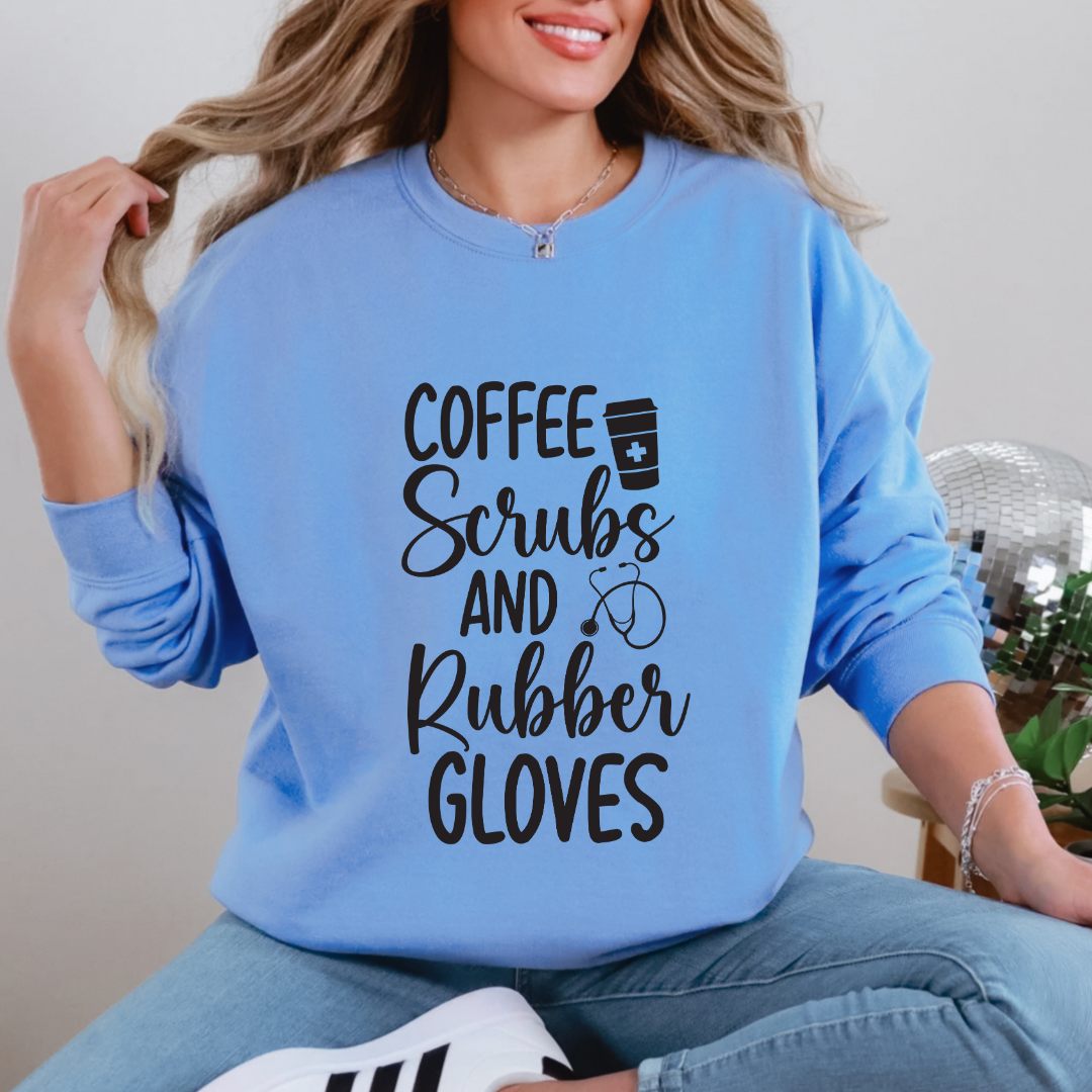 Coffee and Scrubs Crewneck Sweatshirt
