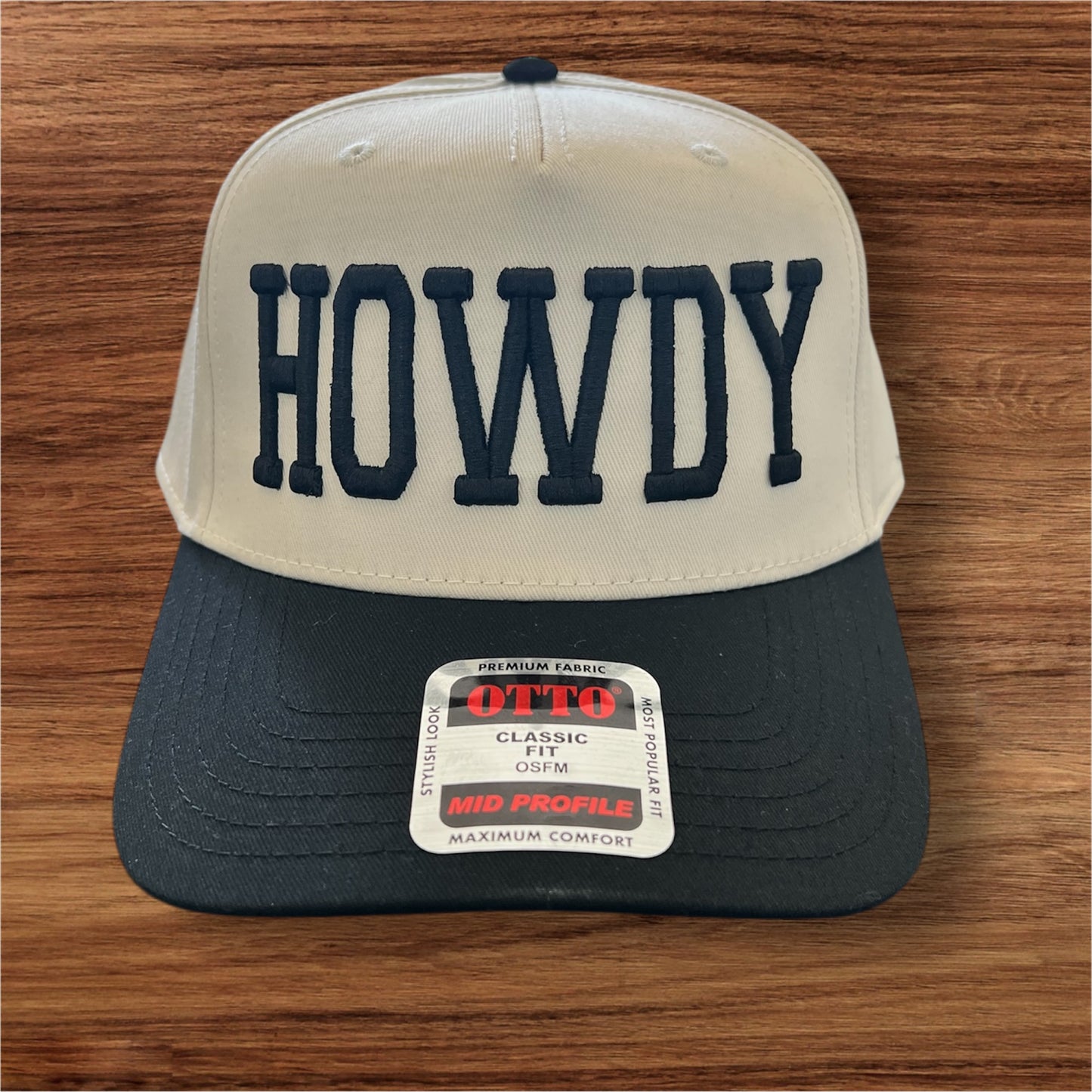 HOWDY 3D Puff Embroidered Otto Snapback Hat – Western Trucker Cap, Bold Cowboy Rodeo Style Statement Hat