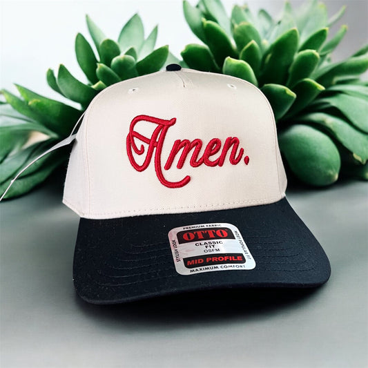Amen 3D Puff Embroidered Snapback Hat