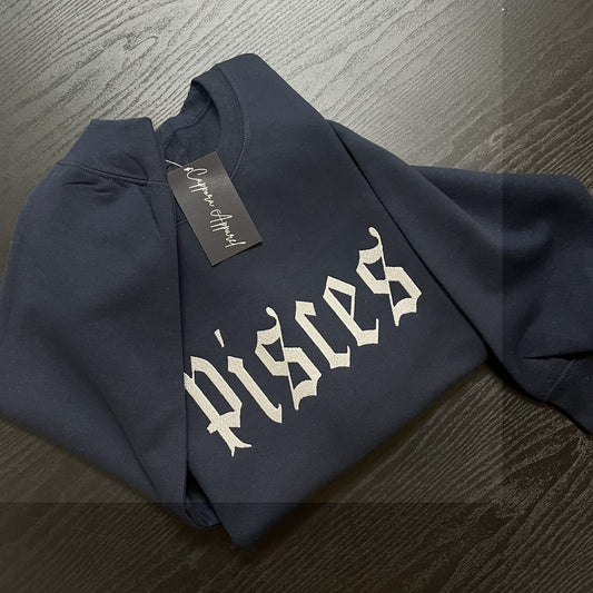 Personalized Zodiac Horoscope Crewneck Sweatshirt