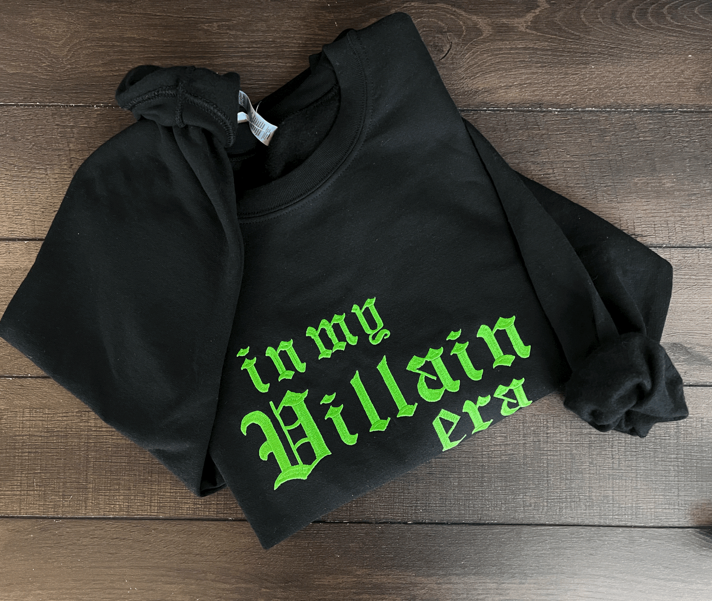 Gildan Heavy Blend™ Embroidered 'In My Villain Era' Sweatshirt | Villain Era Clothing Trend | Villain Era Fashion| Modern Gothic Crewneck