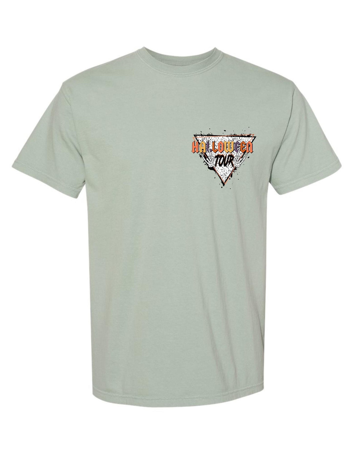 Comfort Colors® 'Halloween Tour' T-Shirt | Halloween Itinerary Shirt, Fall Festival T-shirt, Halloween Adventures Tee, Trick or Treat Shirt