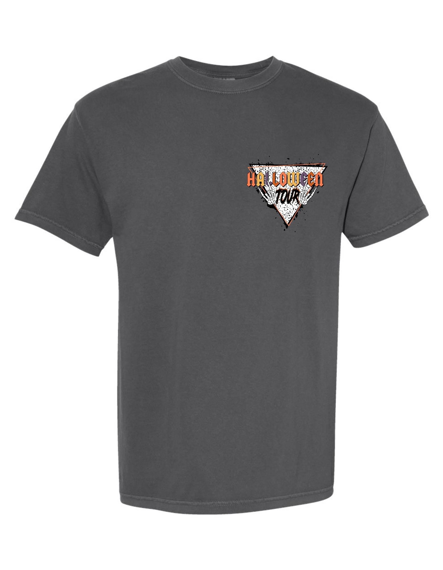 Comfort Colors® 'Halloween Tour' T-Shirt | Halloween Itinerary Shirt, Fall Festival T-shirt, Halloween Adventures Tee, Trick or Treat Shirt