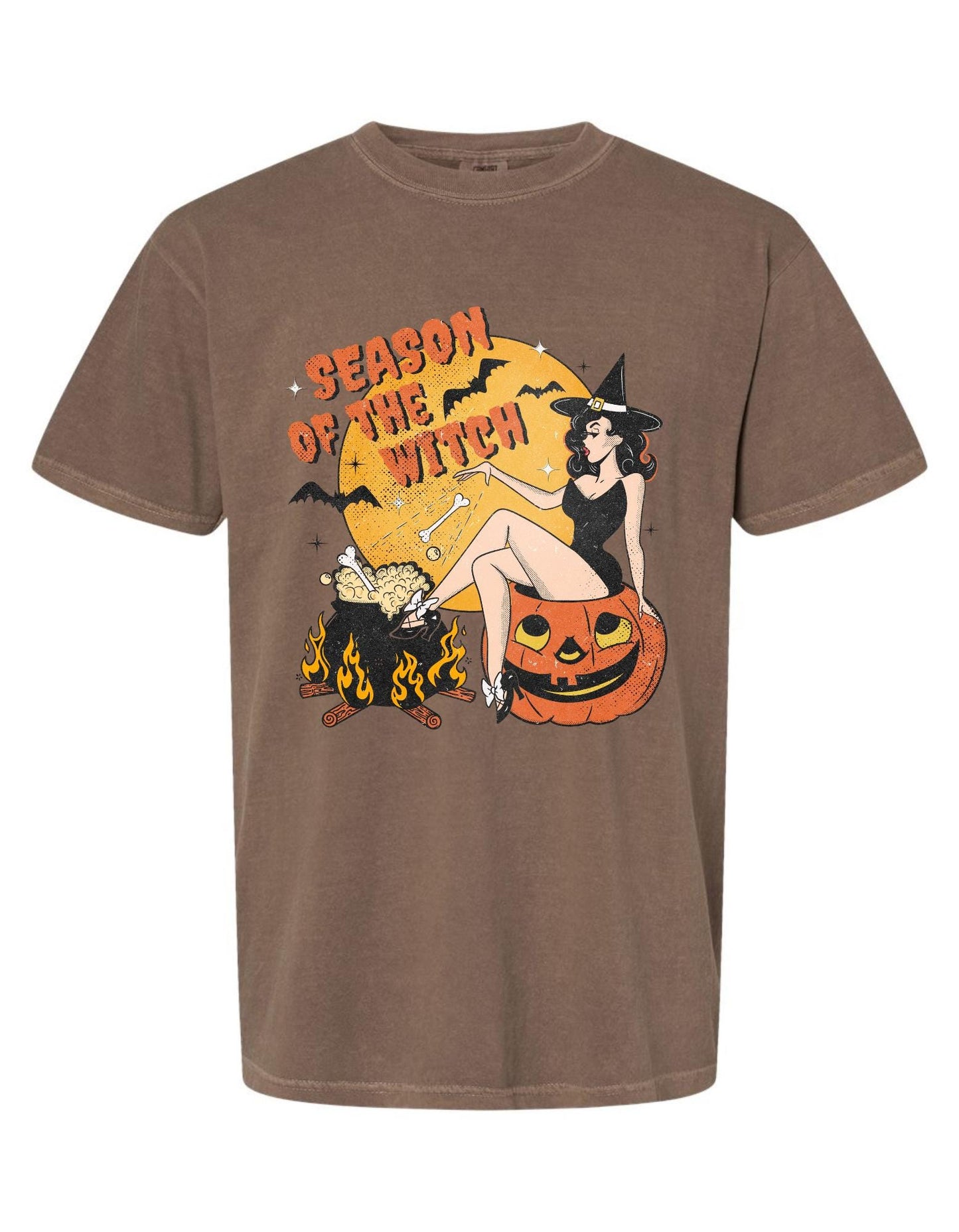 Comfort Colors® 'Season of the Witch' T-Shirt | Witchy Vibes T-shirt, Halloween Witch Shirt, Vintage Witch Shirt, Spooky Season Apparel