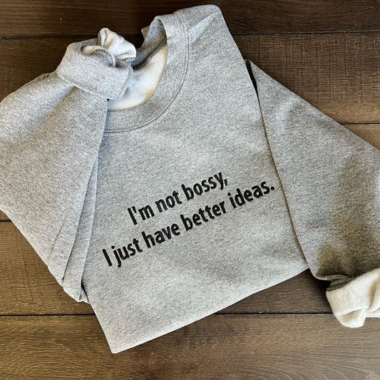 Custom Embroidered Crewneck Sweatshirt – Add Your Own Text or Phrase – Personalized Gildan Unisex Pullover Gift for Her or Him