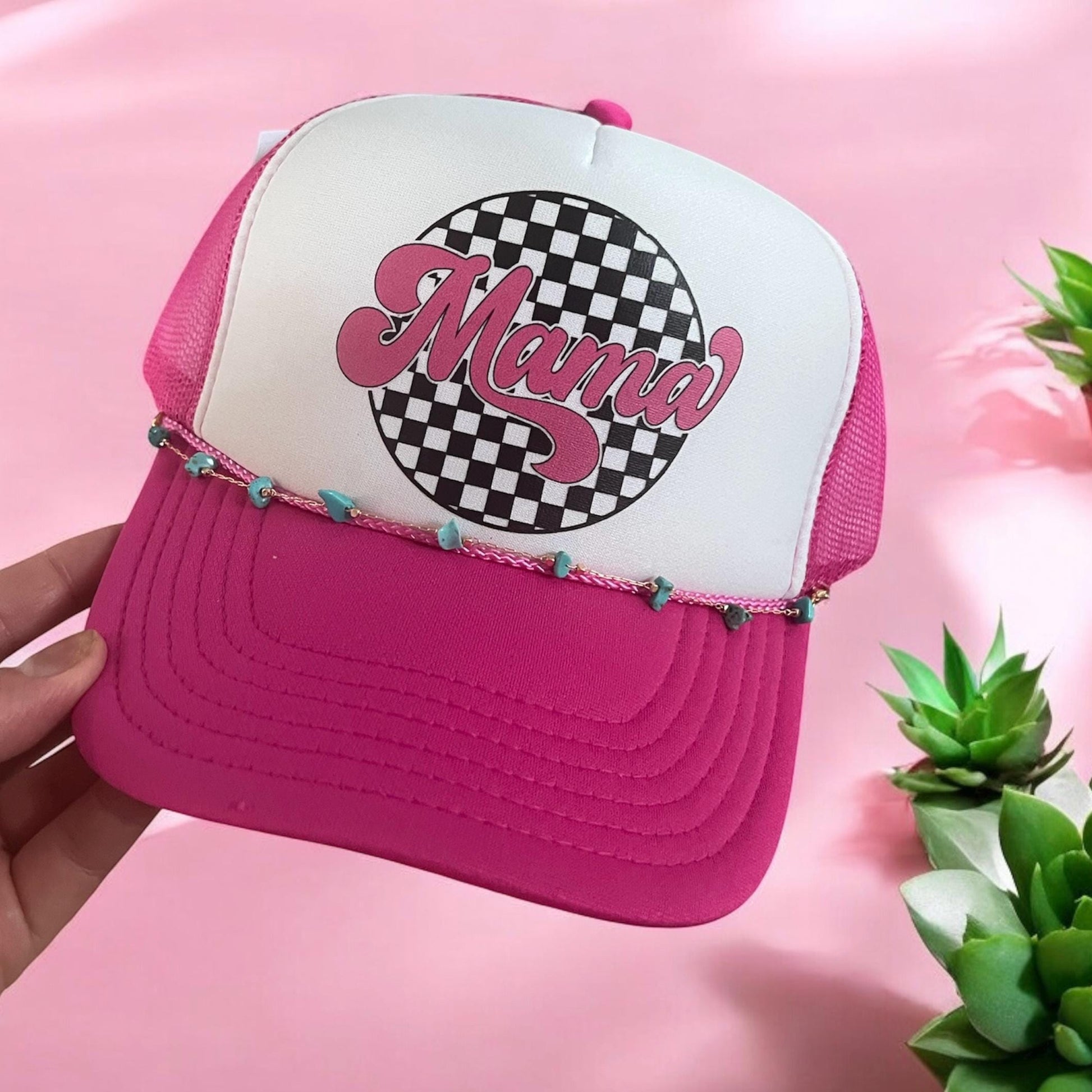 MAMA Retro Foam Hat – DTF Printed Graphic Otto Snapback Trucker Cap, Vintage Style Mom Hat, Cute Gift for Mothers