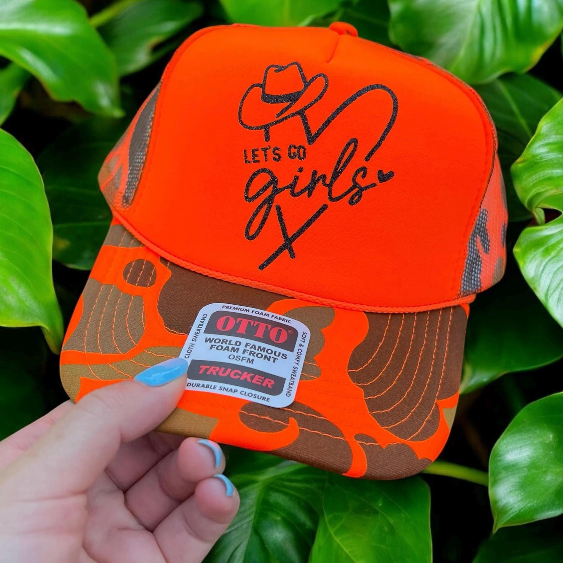 Let’s Go Girls Hat – Graphic Print Otto Foam Trucker Cap, Western Country Concert Bachelorette Party Snapback Hat