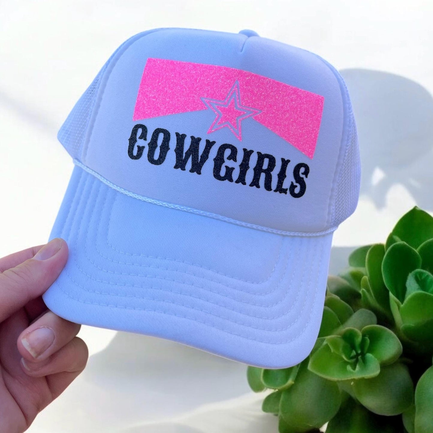 Cowgirls Trucker Hat – Otto Foam Snapback Cap with Bold Graphic Print, Western Cowgirl Style Retro Statement Hat
