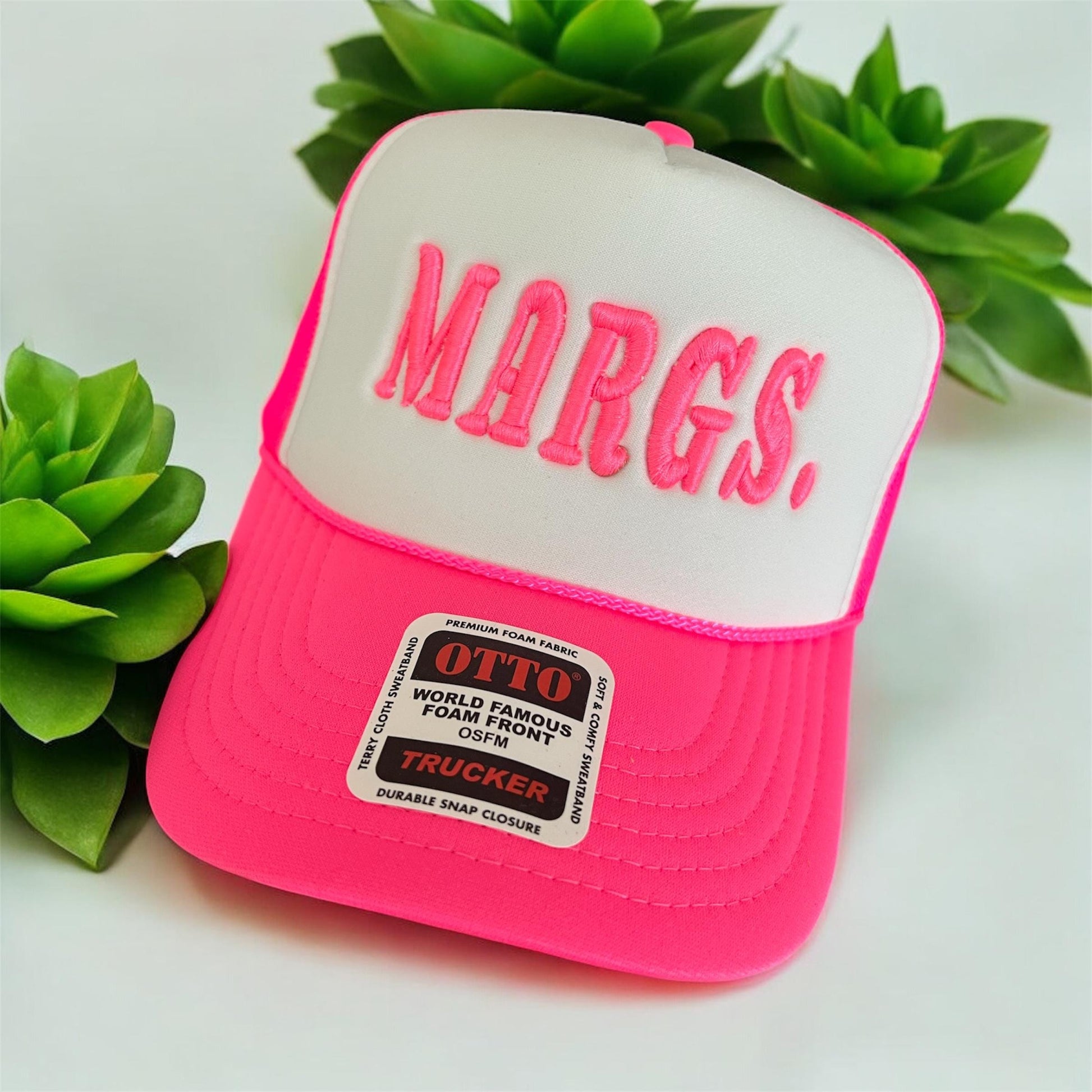Margs Embroidered Hat | Margarita Hat, Girls Trip Trucker Hat, Beach Vacation Cap, Summer Embroidered Hat, Cute Cocktail Baseball Hat