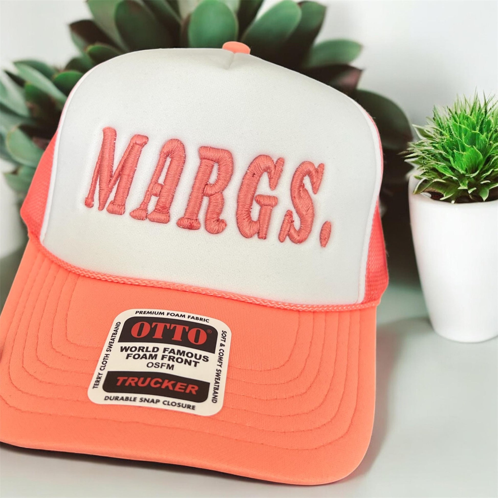Margs Embroidered Hat | Margarita Hat, Girls Trip Trucker Hat, Beach Vacation Cap, Summer Embroidered Hat, Cute Cocktail Baseball Hat