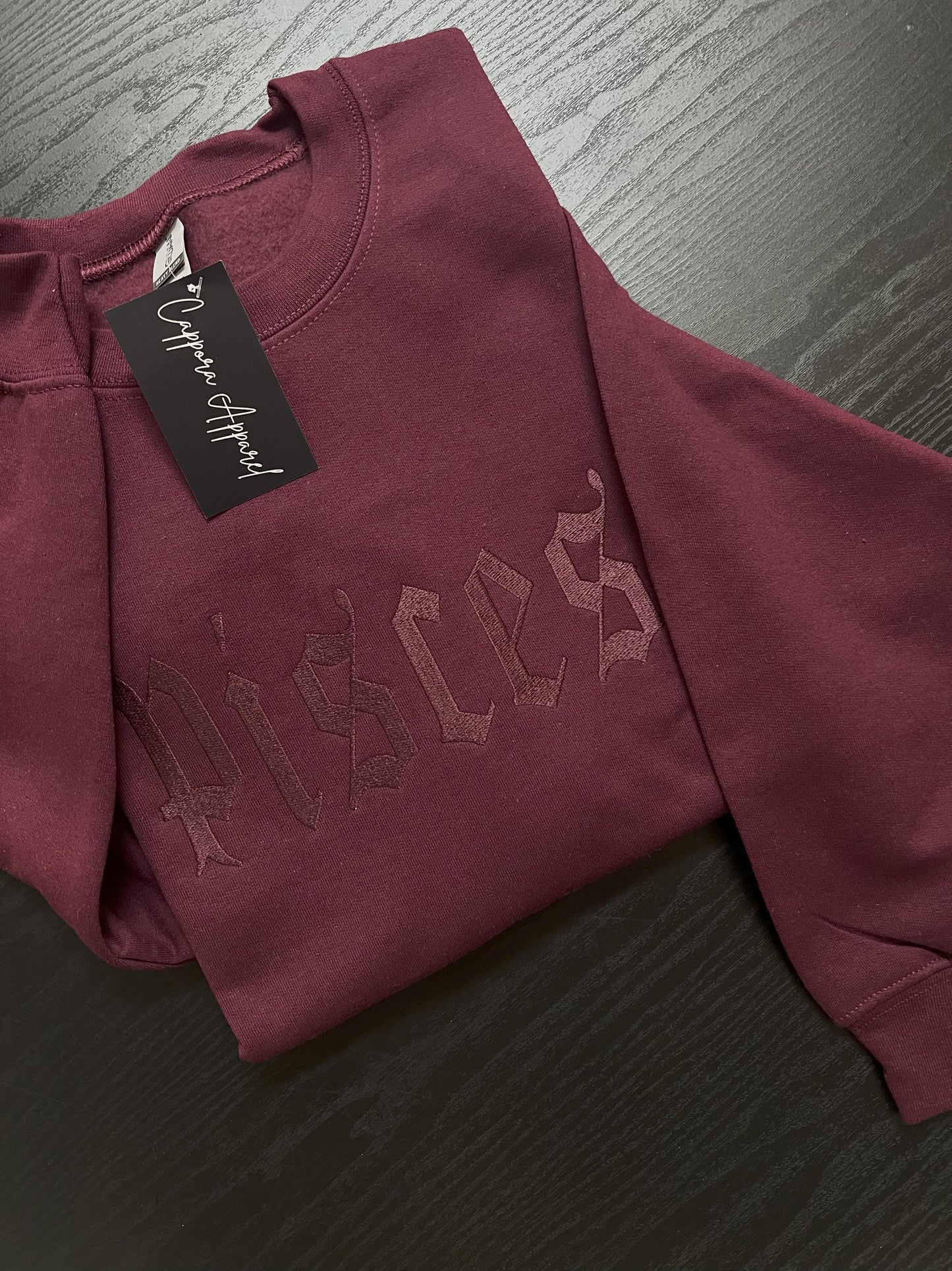 Custom Embroidered Horoscope Sweatshirt – Personalized Zodiac Sign Gildan Crewneck, Astrology Gift for Her or Him