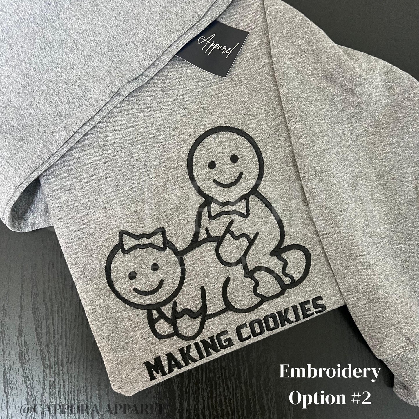 Ginger Cookies Making’ Cookies Sweatshirt – Embroidered Gildan Crewneck, Funny Holiday Baking Christmas Sweater