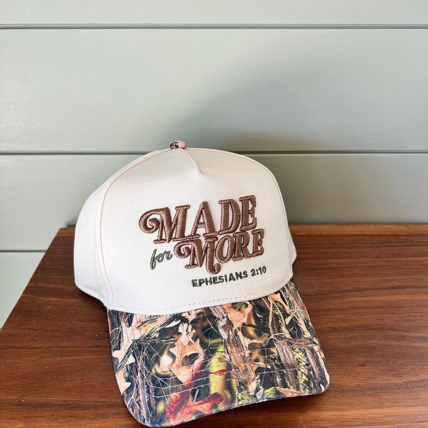 Made for More 3D Puff Trucker Hat | Ephesians 2:10 Embroidered Cap, Christian Faith Canvas Hat, Inspirational Gift
