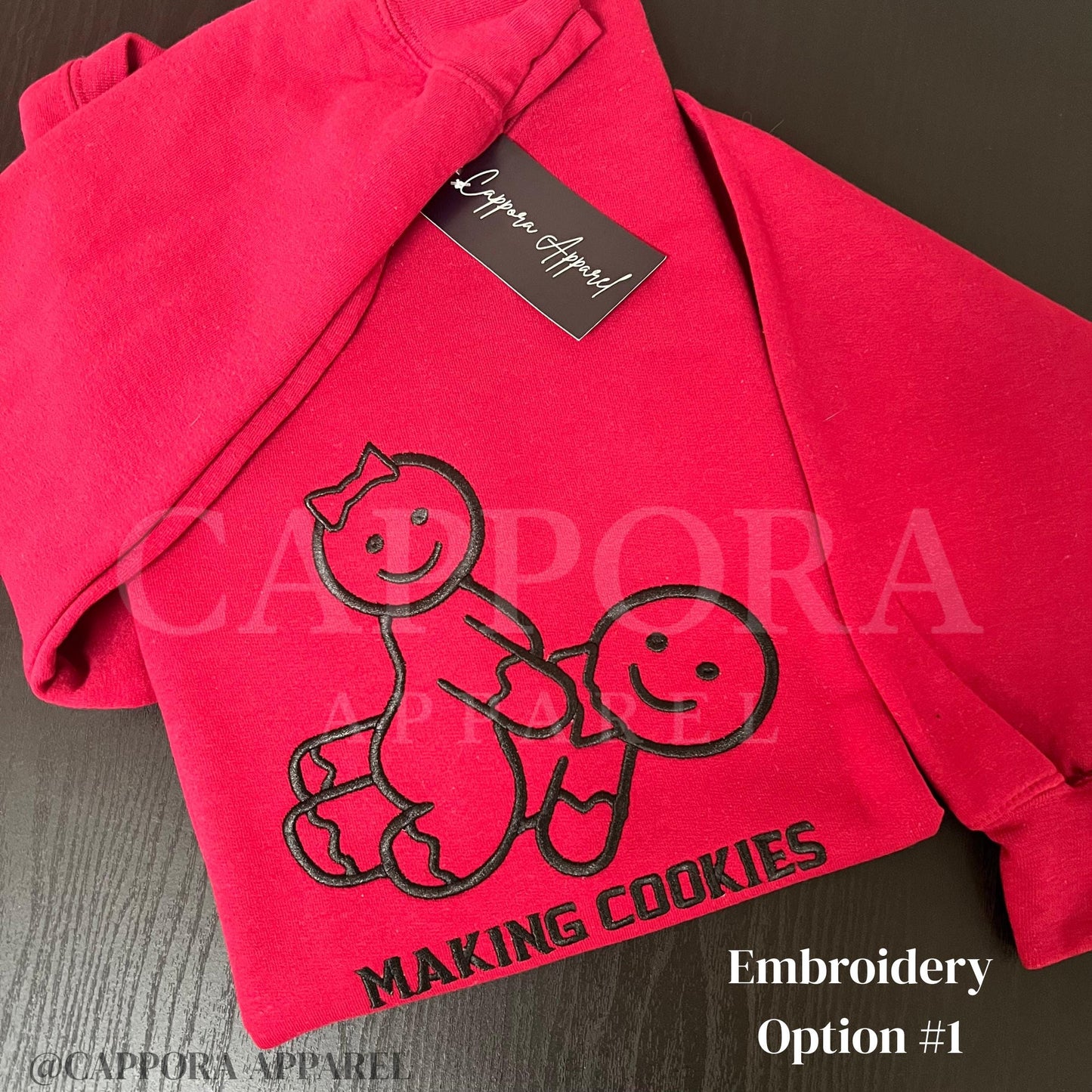 Ginger Cookies Making’ Cookies Sweatshirt – Embroidered Gildan Crewneck, Funny Holiday Baking Christmas Sweater
