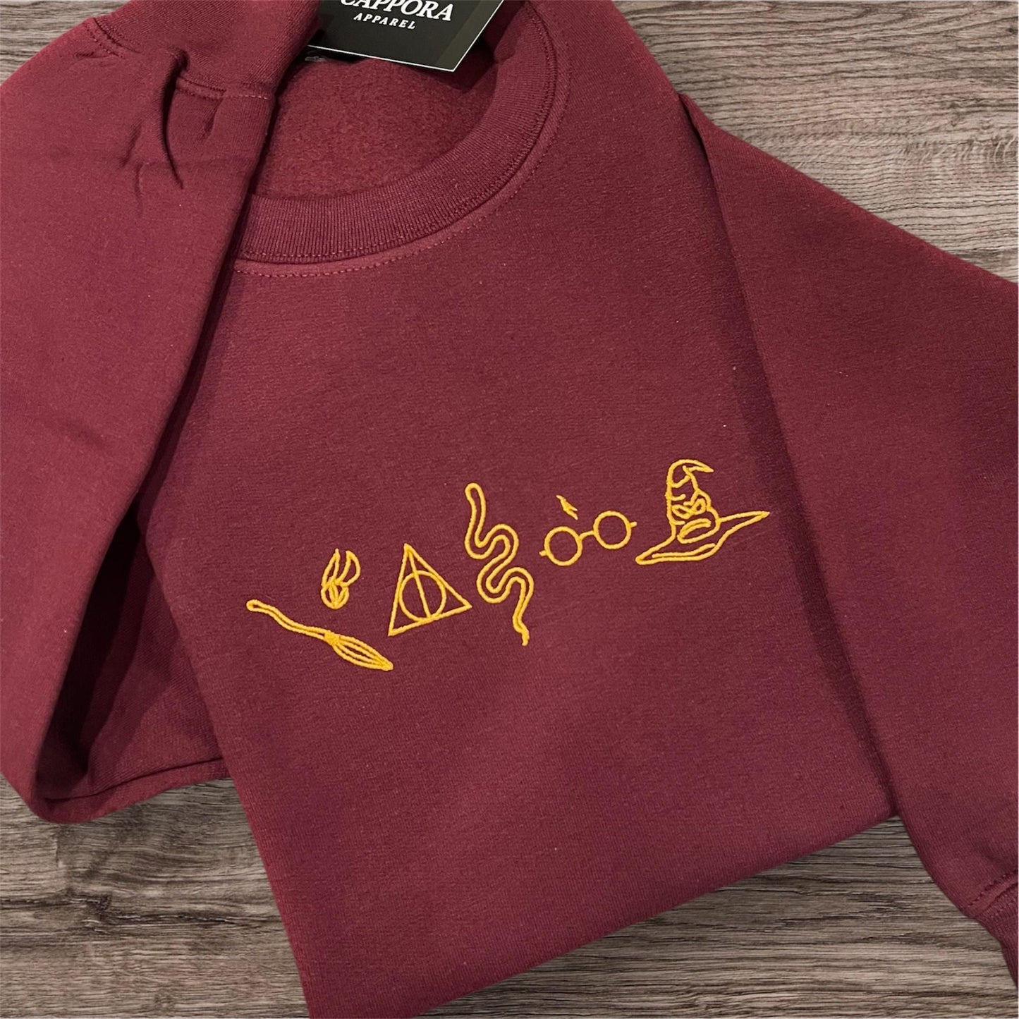 Embroidered Wizard Sweatshirt | Fantasy Magic Graphic Crewneck, Gildan 18000 Unisex | Wizard Hoodie Alternative | Mystic Gift for Him Her