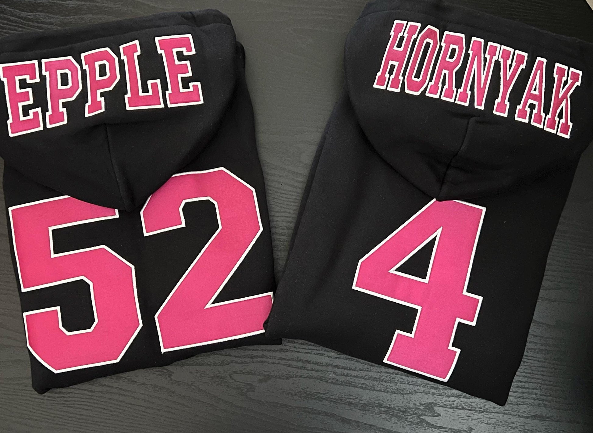 Personalized Applique Hoodie | Custom Embroidered Name & Sports Number | Gildan Hooded Sweatshirt | Team Spirit Gift | Game Day Apparel