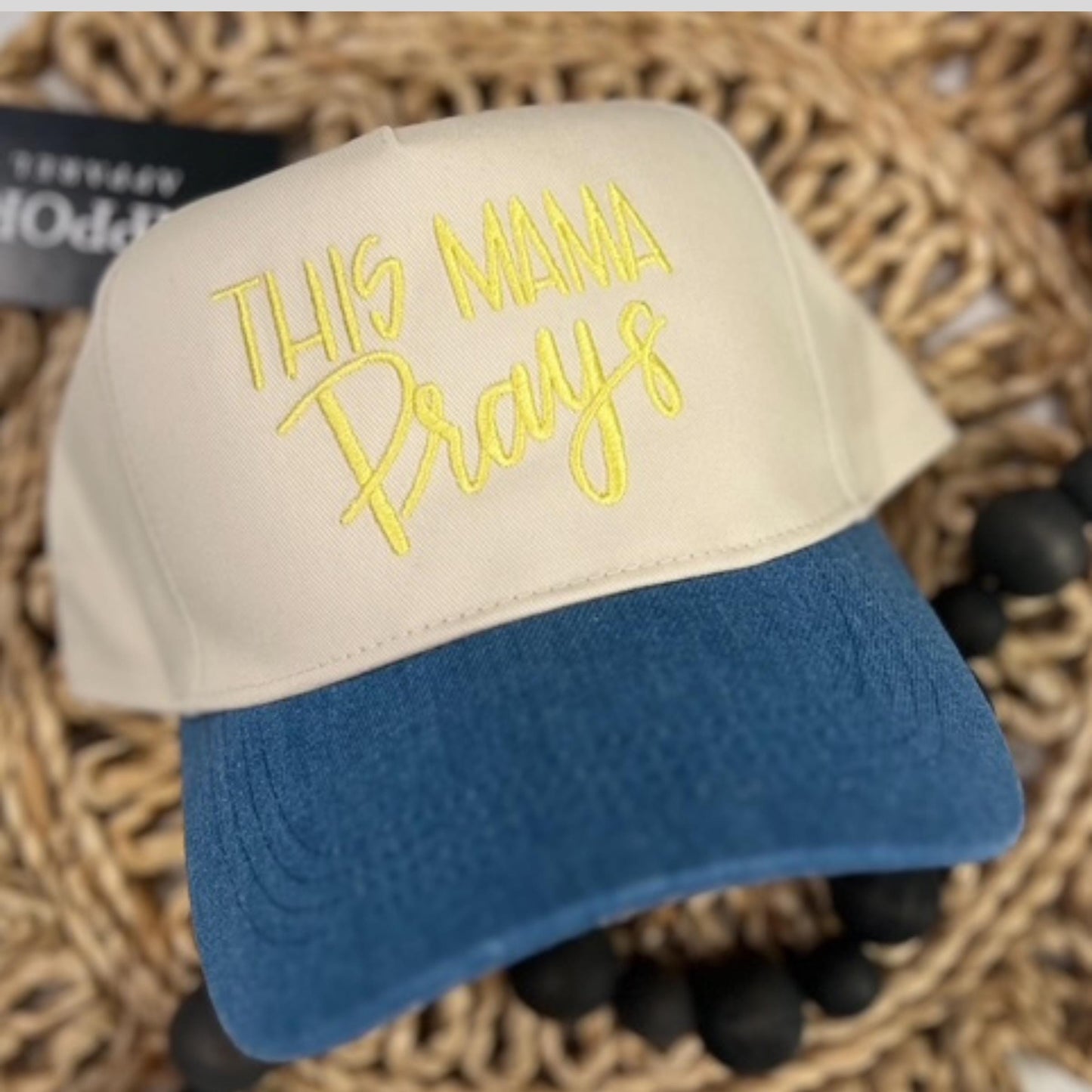 This Mama Prays Embroidered Hat | Christian Mom Hat, Faith Based Trucker Hat, Religious Mama Baseball Cap, Jesus Mom Gift, Cute Church Hat