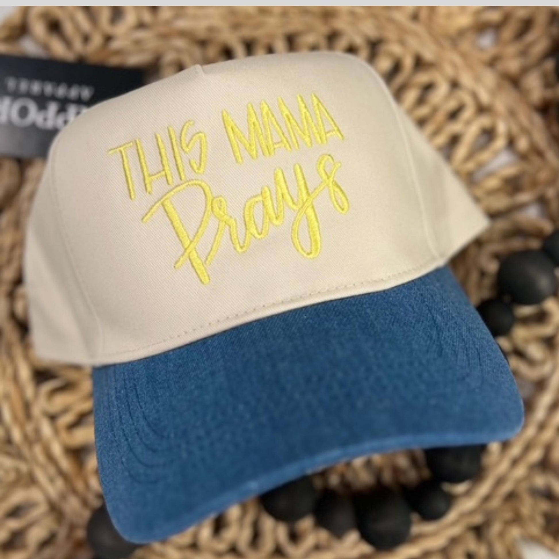 This Mama Prays Embroidered Hat | Christian Mom Hat, Faith Based Trucker Hat, Religious Mama Baseball Cap, Jesus Mom Gift, Cute Church Hat