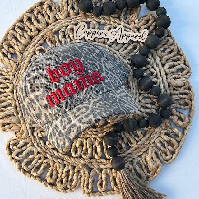 Boy Mama Embroidered 3D Puff Hat | Trendy Mom Trucker Hat, Boy Mom Baseball Cap, Puff Embroidery Hat for Moms, Cute Neutral Mama Hat Gift