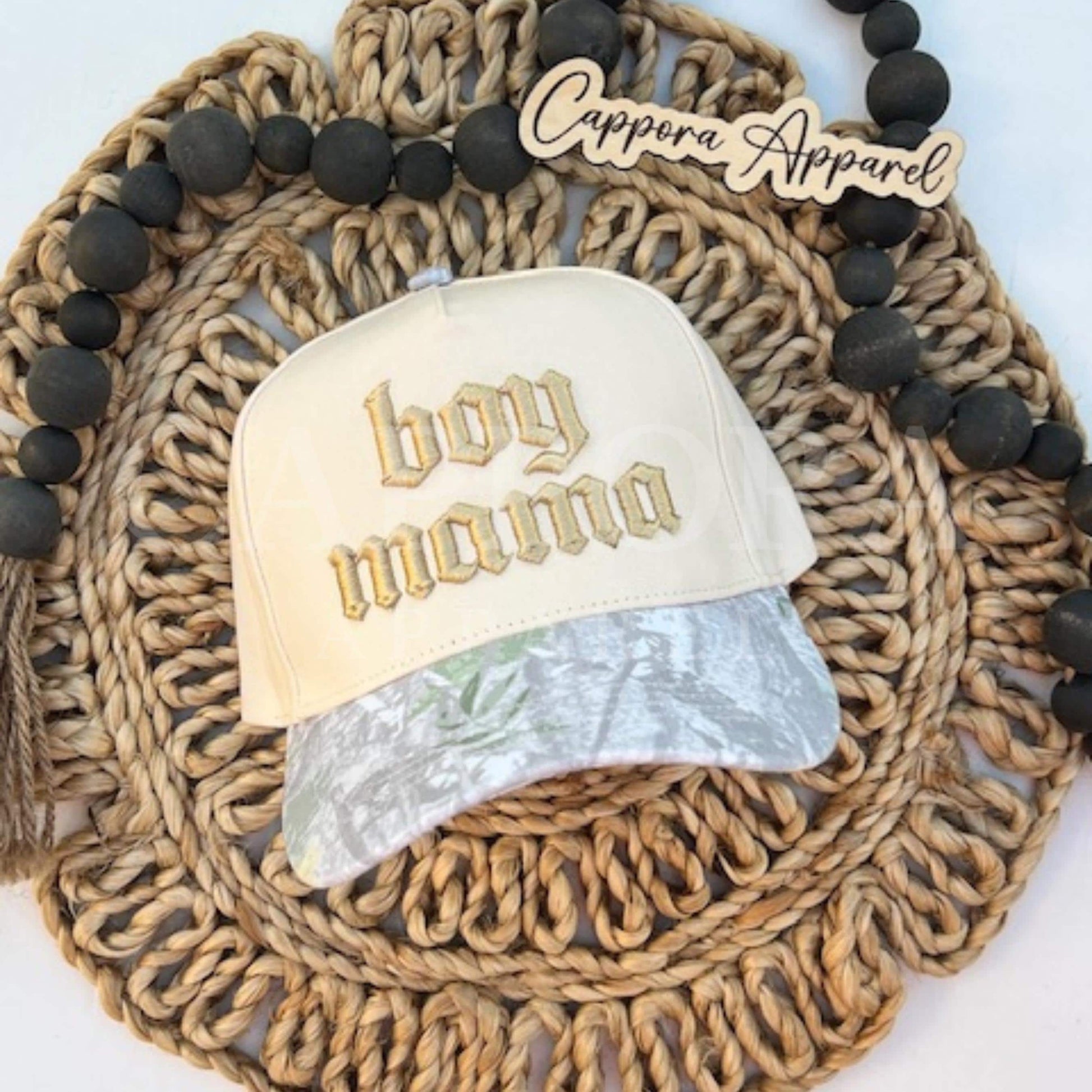 Boy Mama Embroidered 3D Puff Hat | Trendy Mom Trucker Hat, Boy Mom Baseball Cap, Puff Embroidery Hat for Moms, Cute Neutral Mama Hat Gift