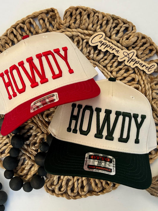 Howdy Trucker Hat | 3D Puff Embroidered Hat, Western Cowgirl Hat, Cute Country Hat for Women, Rodeo Baseball Cap, Cowboy Style Hat