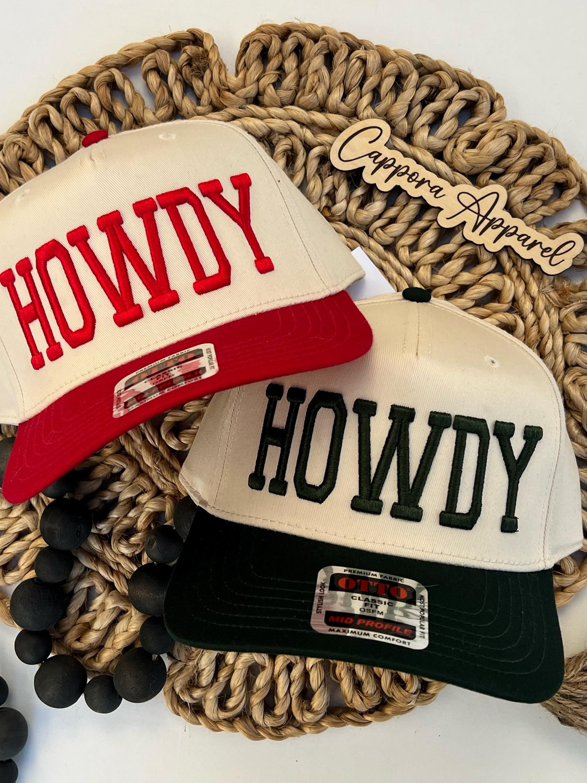Howdy Trucker Hat | 3D Puff Embroidered Hat, Western Cowgirl Hat, Cute Country Hat for Women, Rodeo Baseball Cap, Cowboy Style Hat
