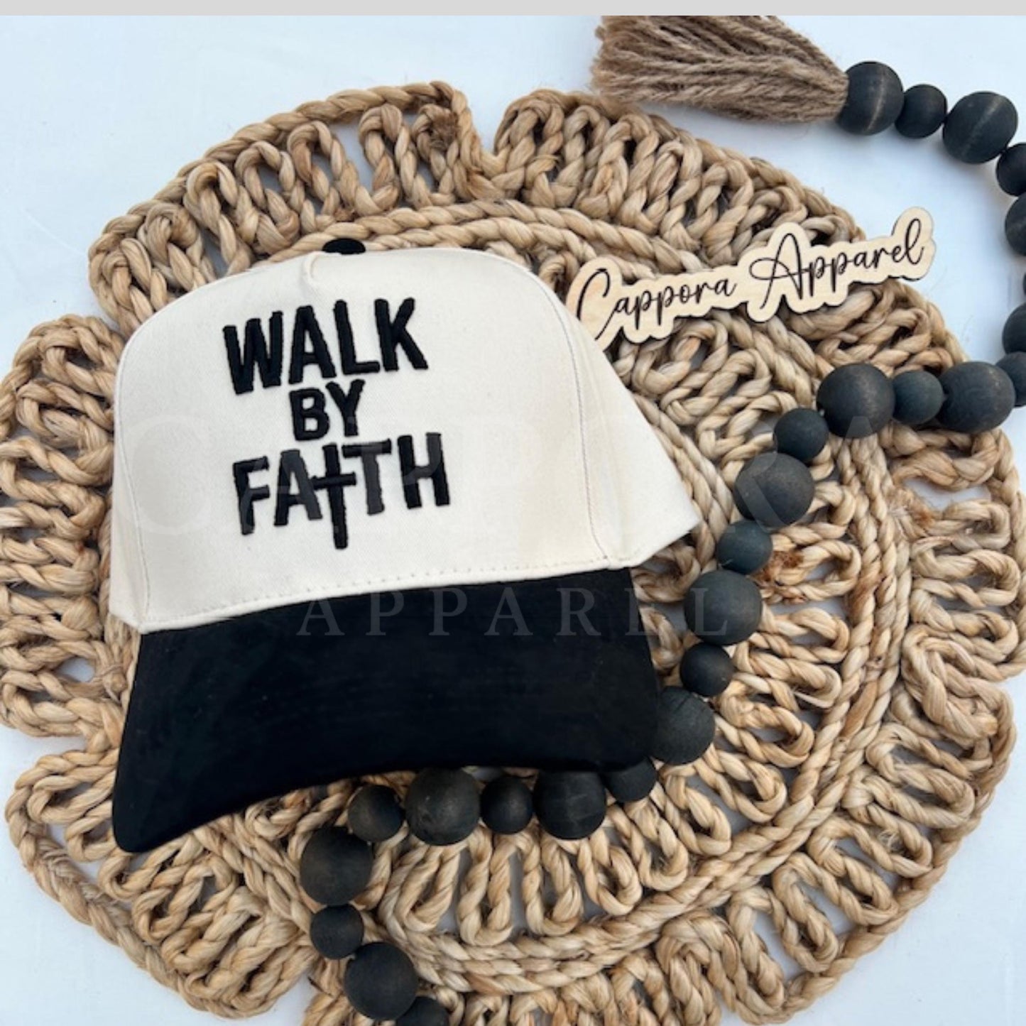 Walk By Faith Embroidered Hat | 3D Puff Faith Hat, Christian Trucker Hat, Religious Baseball Cap, Faith Gift, Scripture Inspired Cap