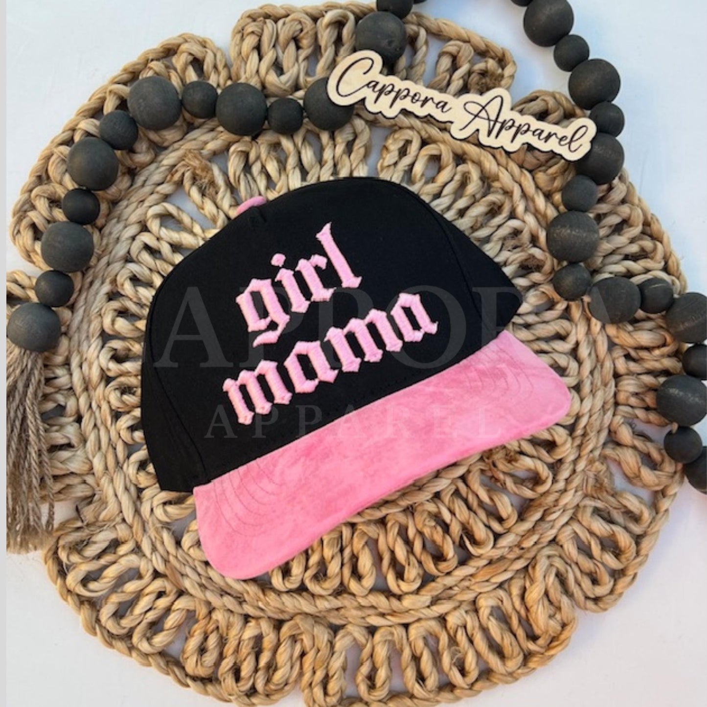 Girl Mama Hat – Puff Embroidered 5 Panel Cap, Mom Hat for Girl Mom, Trendy Motherhood Hat, Gift for Moms