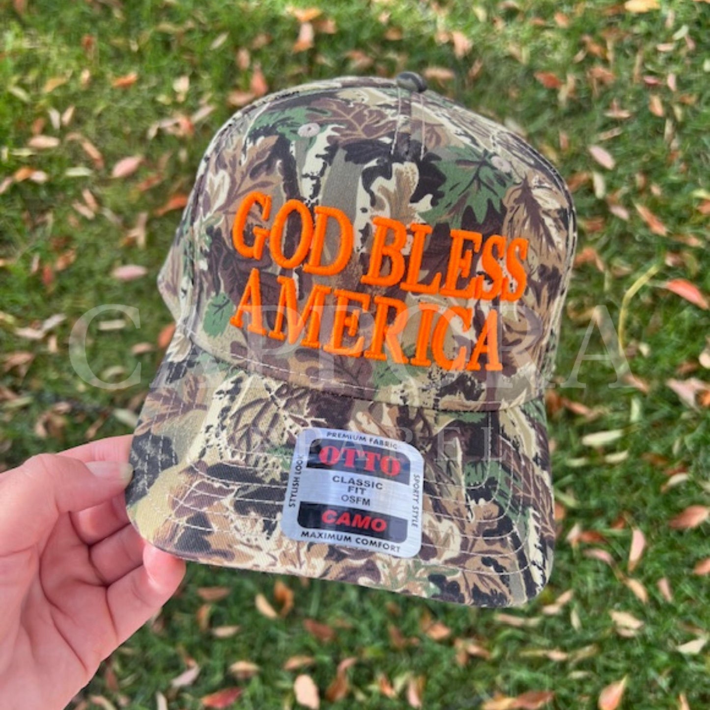 God Bless America Hat | Patriotic 3D Puff Embroidered Hat, USA Trucker Cap, Fourth of July Hat, America Baseball Cap, Patriotic Gift
