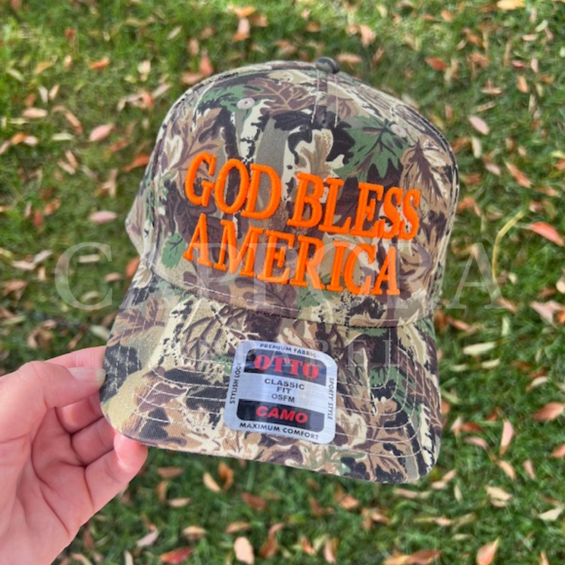 God Bless America Hat | Patriotic 3D Puff Embroidered Hat, USA Trucker Cap, Fourth of July Hat, America Baseball Cap, Patriotic Gift