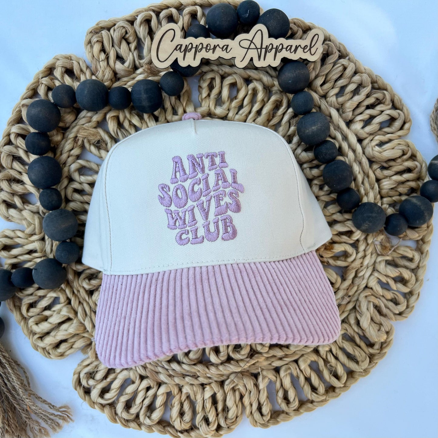 Anti Social Wives Club Hat | Embroidered 5 Panel Hat, Funny Wife Hat, Trendy Minimalist Cap, Gifts for Her, Mom Hat Aesthetic