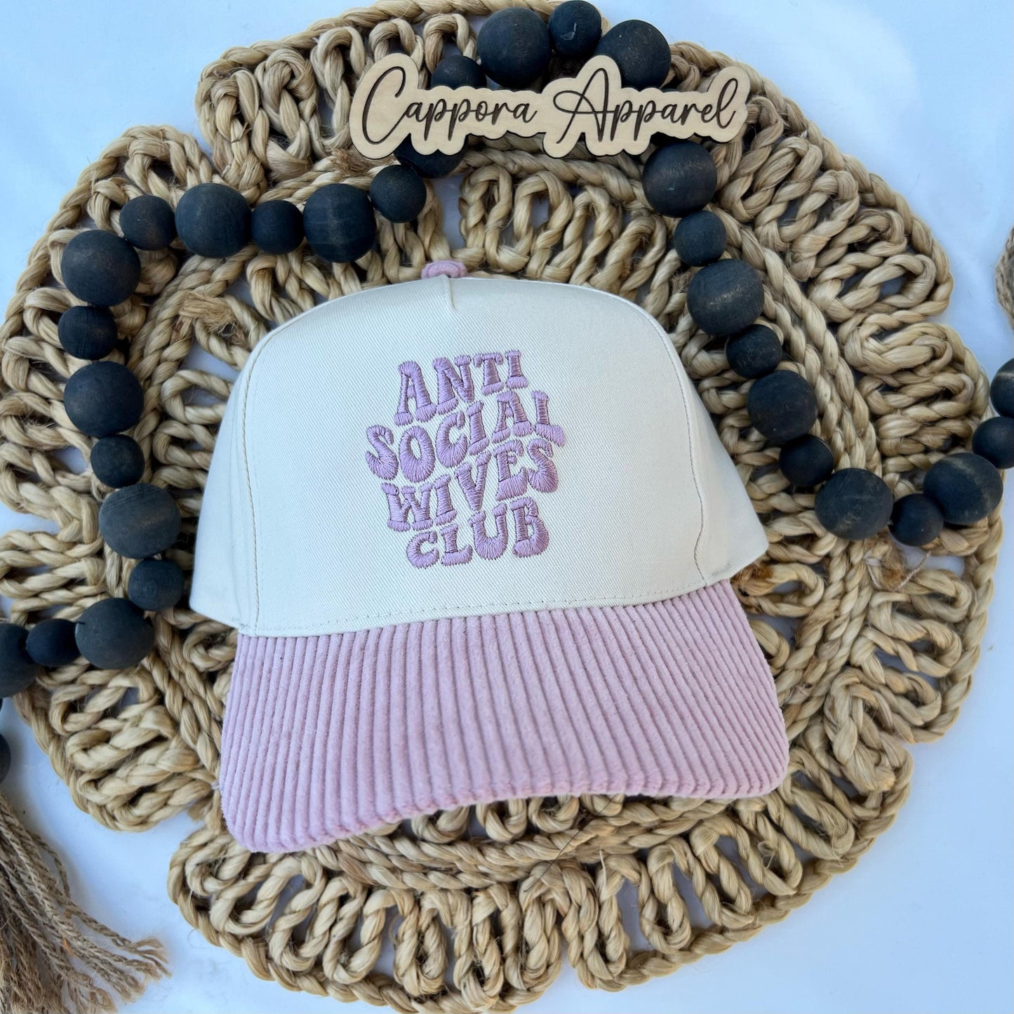 Anti Social Wives Club Hat | Embroidered 5 Panel Hat, Funny Wife Hat, Trendy Minimalist Cap, Gifts for Her, Mom Hat Aesthetic