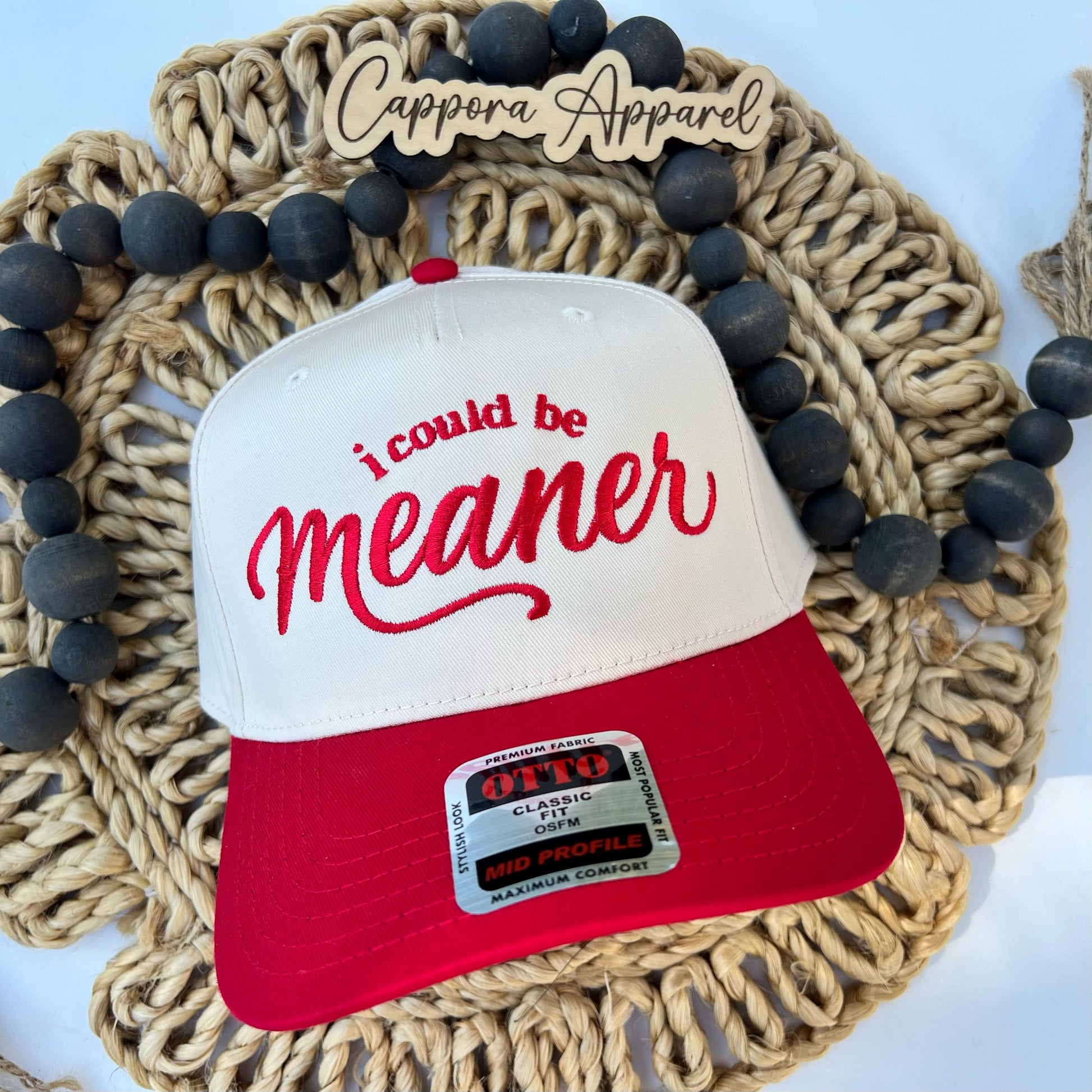 I Could Be Meaner Hat | Embroidered Trucker Hat, Sarcastic Hat, Funny Attitude Hat, Sassy Statement Cap, Trendy Embroidered Hat Gift