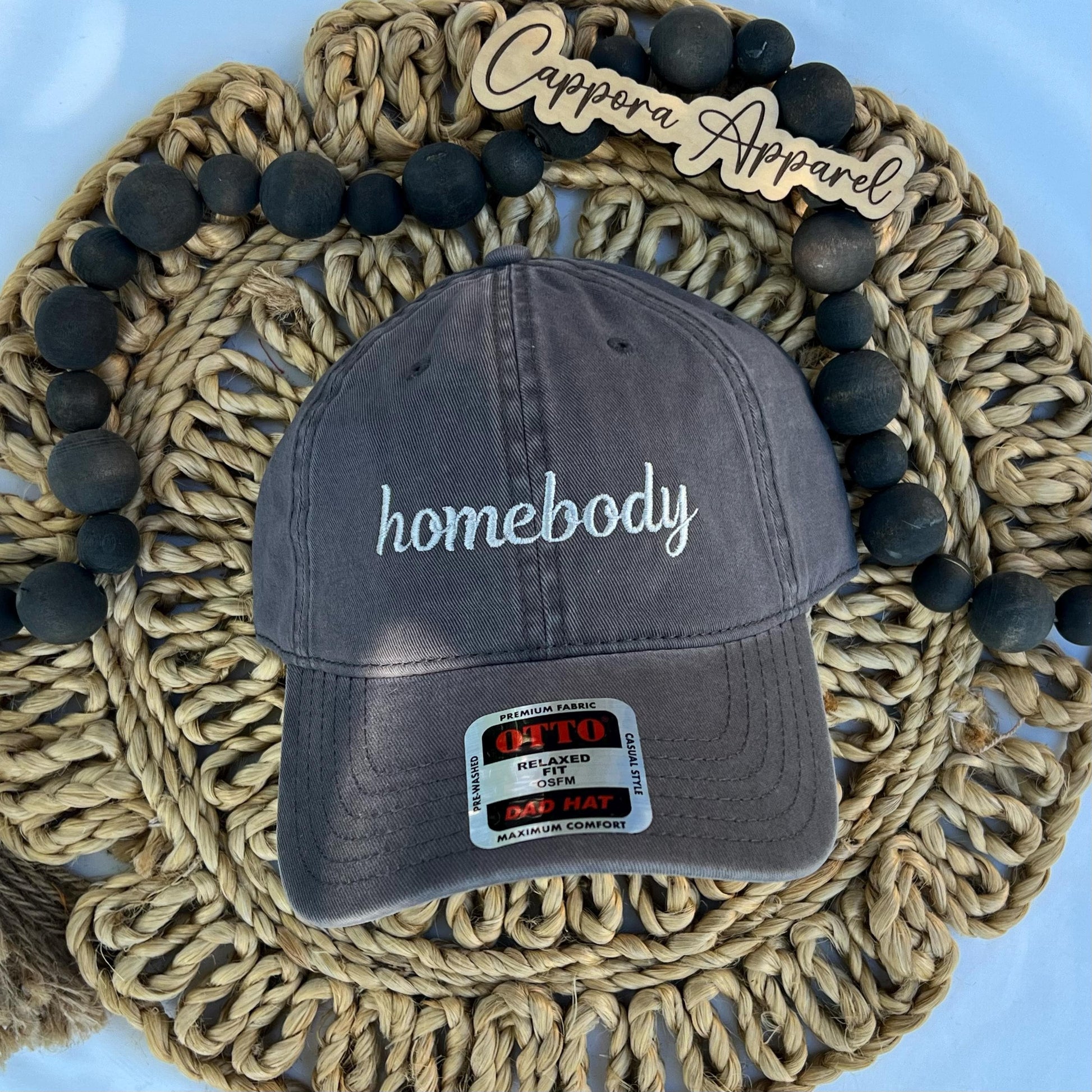 Homebody Embroidered Hat | Minimalist Baseball Cap, Cozy Girl Hat, Everyday Mom Hat, Cute Casual Hat, Gift for Introverts