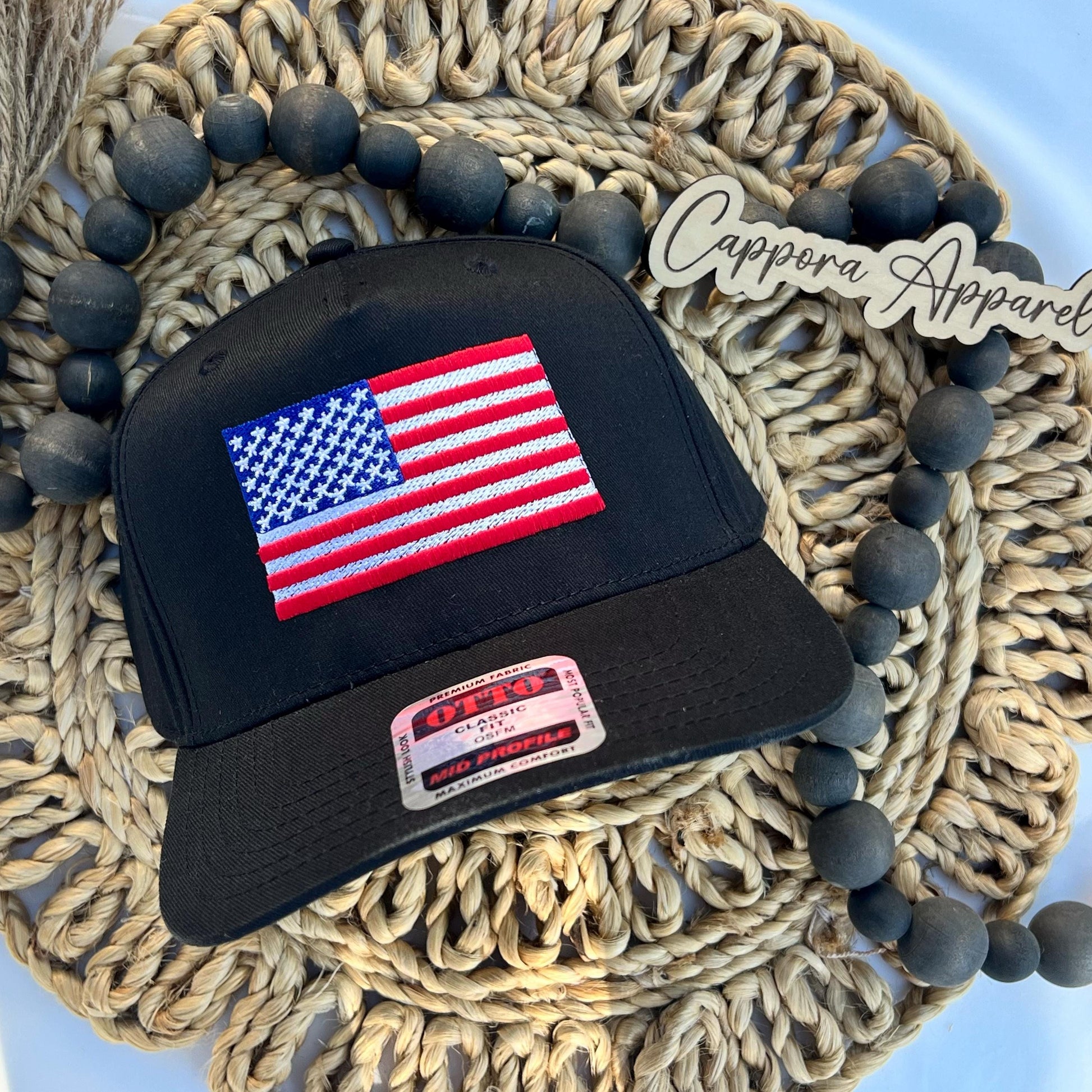 American Flag Hat – Embroidered Patriotic Otto Canvas Cap, USA Pride Baseball Hat, 4th of July Outdoor Snapback