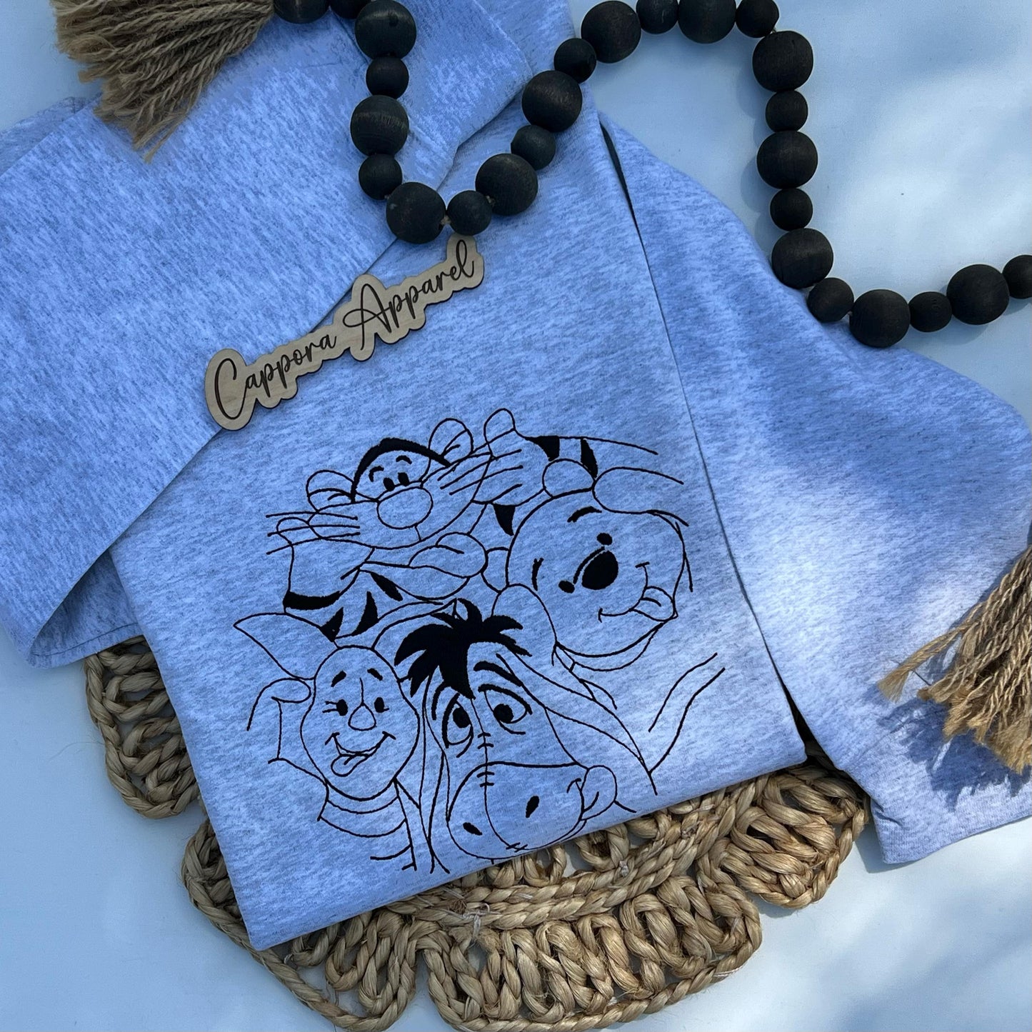 Friends Embroidered Sweatshirt – Cute Winnie-Inspired Gildan Crewneck, Cozy Cartoon Gift for Bookish or Cottagecore Vibes