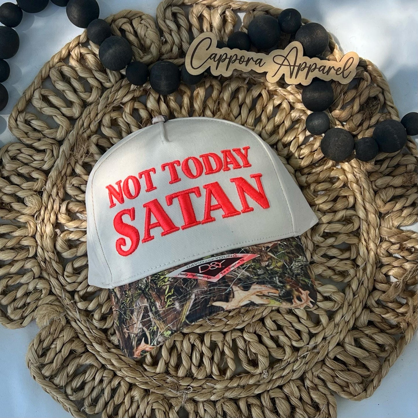 Not Today Satan Hat | Christian Hat, Faith Based Hat, Embroidered Trucker Hat, Religious Hat, Funny Christian Gift