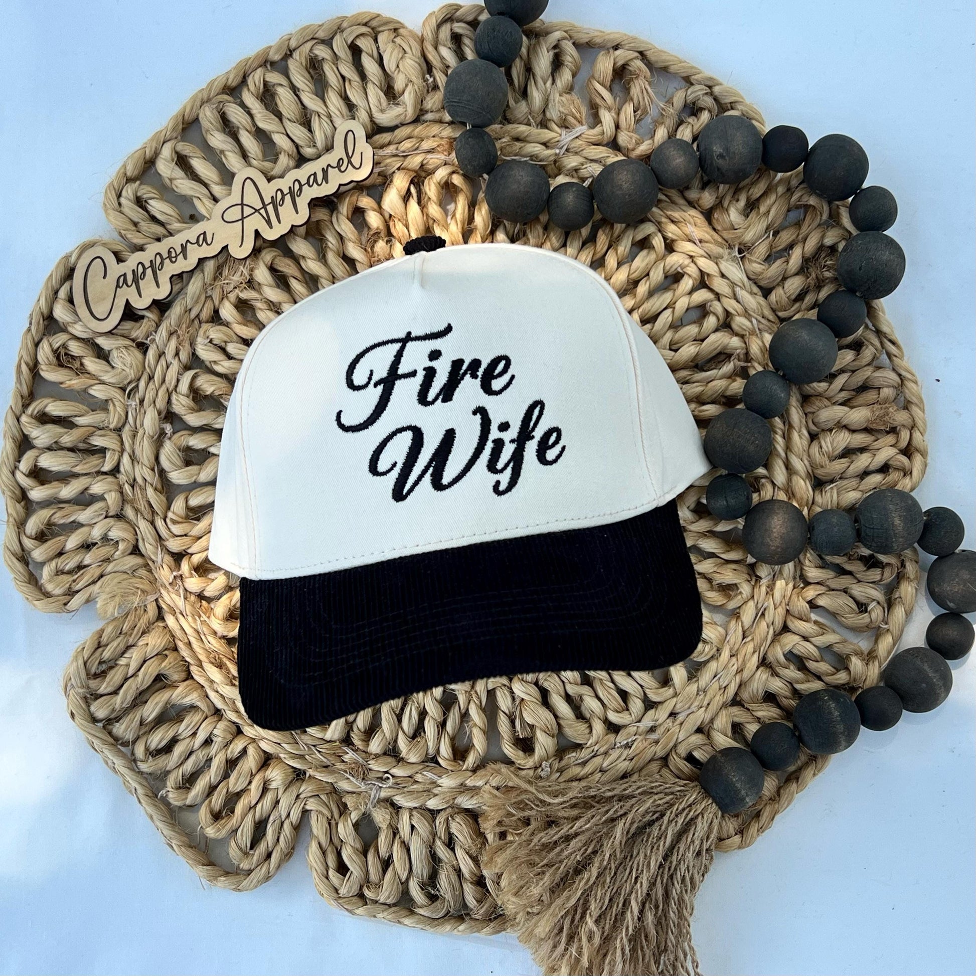 Fire Wife Embroidered Hat | Firefighter Wife Trucker Hat, Fire Wife Baseball Cap, First Responder Wife Gift, Fire Dept Wife Cap