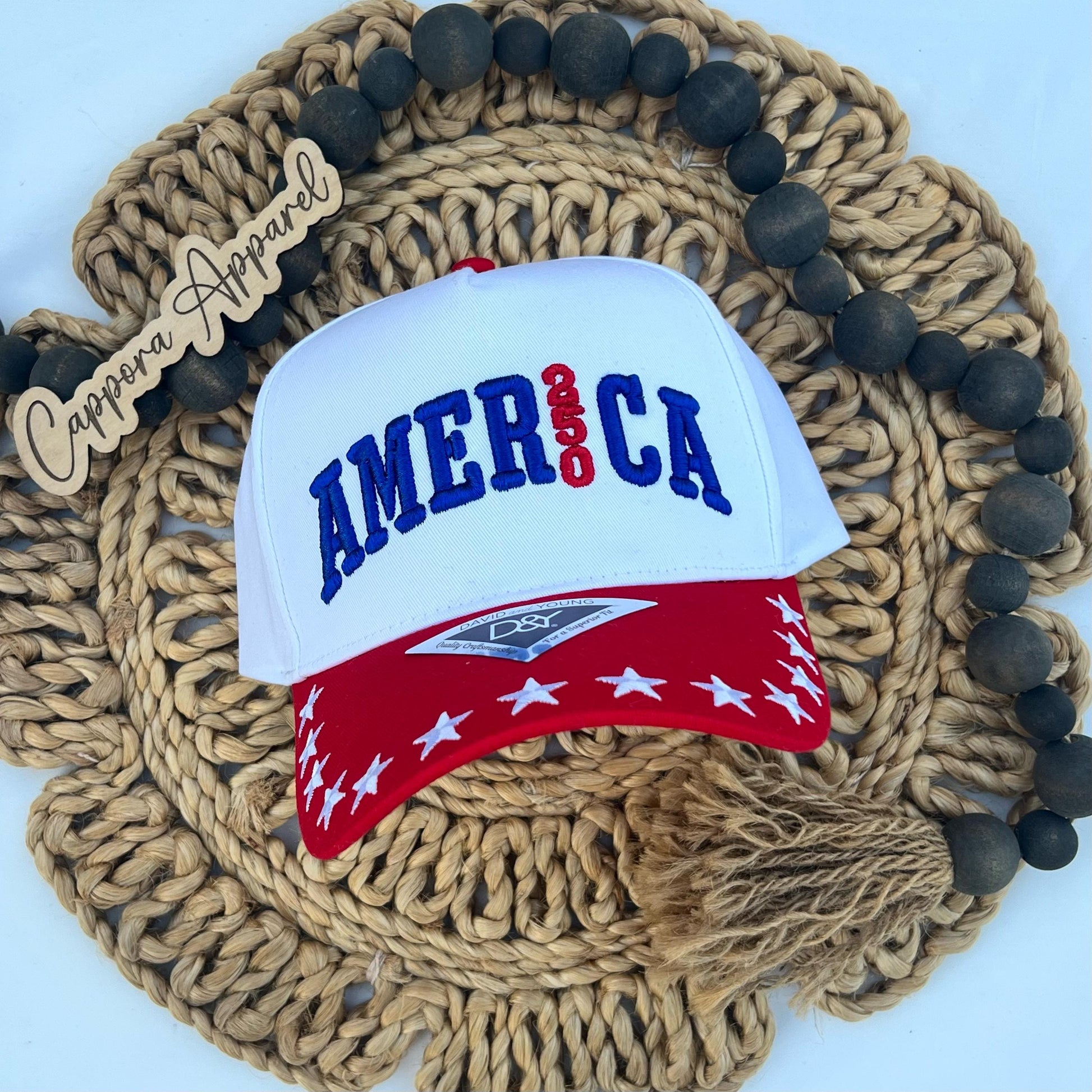 America 250 Embroidered Hat | 3D Puff Patriotic Cap, USA Anniversary Hat, Fourth of July Trucker Hat, American Pride Snapback