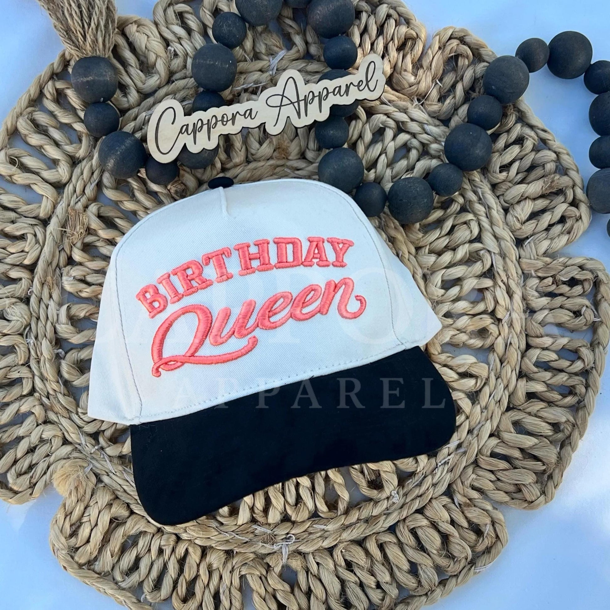 Birthday Queen Embroidered Hat | 3D Puff Embroidery Cap, Birthday Girl Hat, Birthday Party Outfit, Queen Birthday Gift for Her