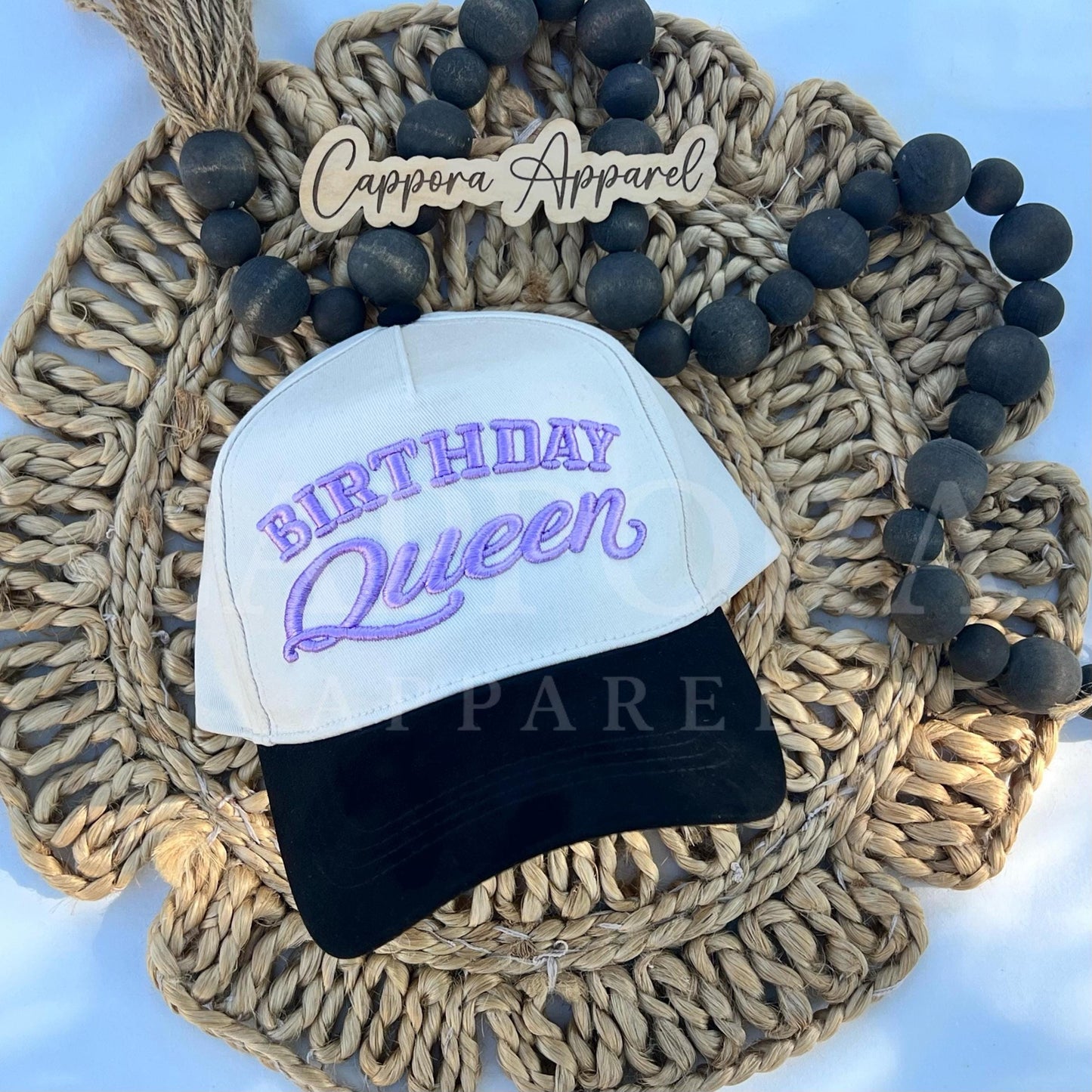 Birthday Queen Embroidered Hat | 3D Puff Embroidery Cap, Birthday Girl Hat, Birthday Party Outfit, Queen Birthday Gift for Her