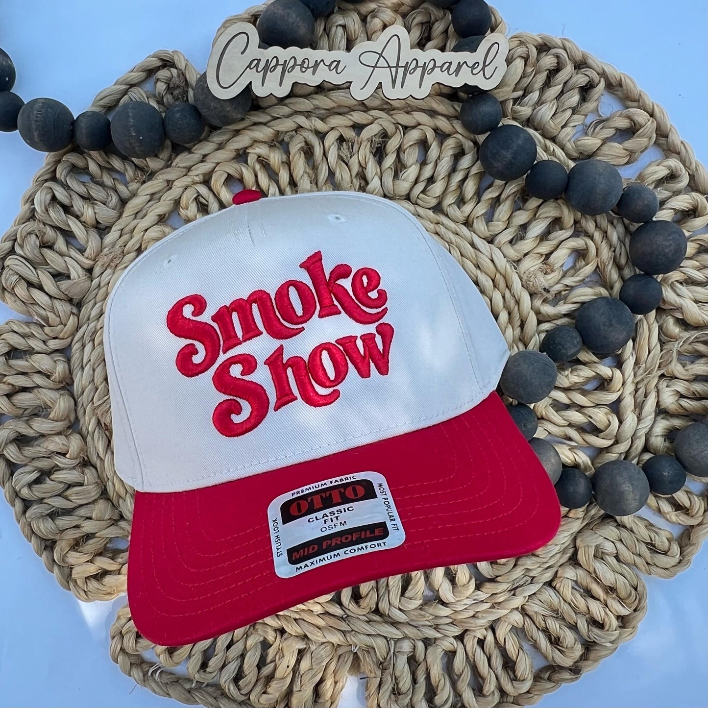 Smoke Show 3d Puff Embroidered Hat | Embroidered Trucker Hat, Funny Attitude Hat, Sassy Statement Cap, Trendy Embroidered Hat Gift