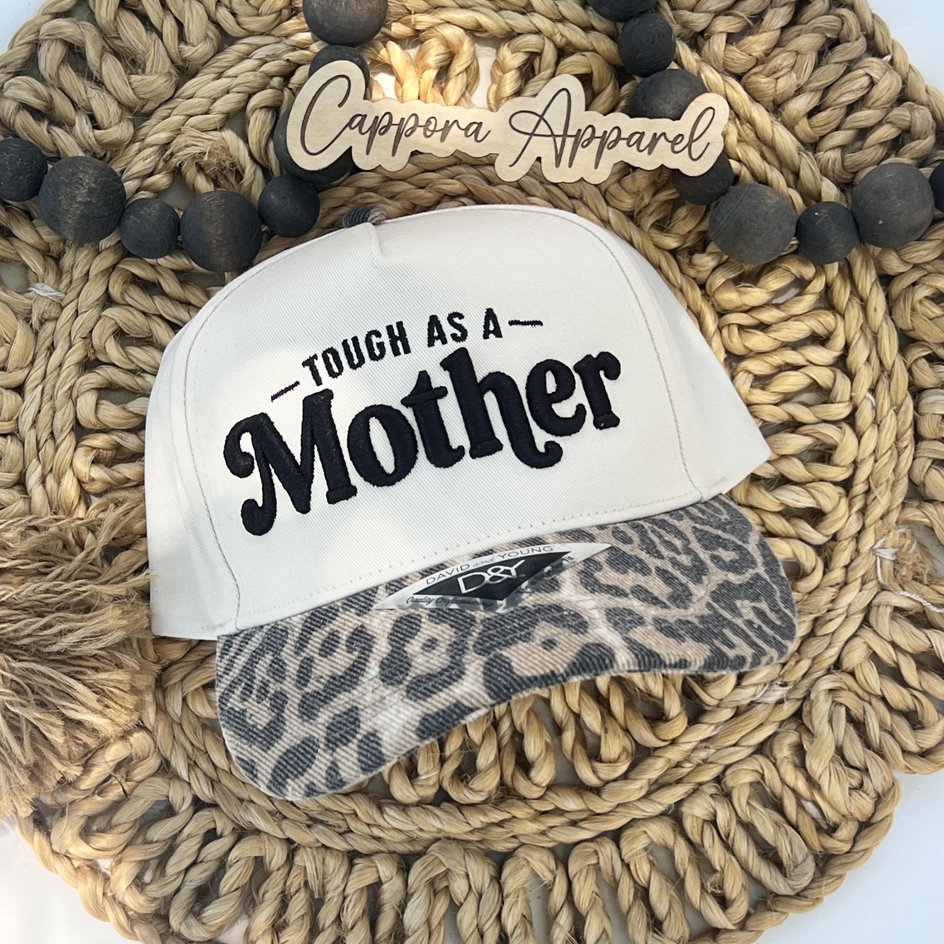Tough as a Mother Embroidered 3D Puff Hat | Trendy Mom Trucker Hat, Puff Embroidery Hat for Moms, Cute Neutral Mama Hat Gift