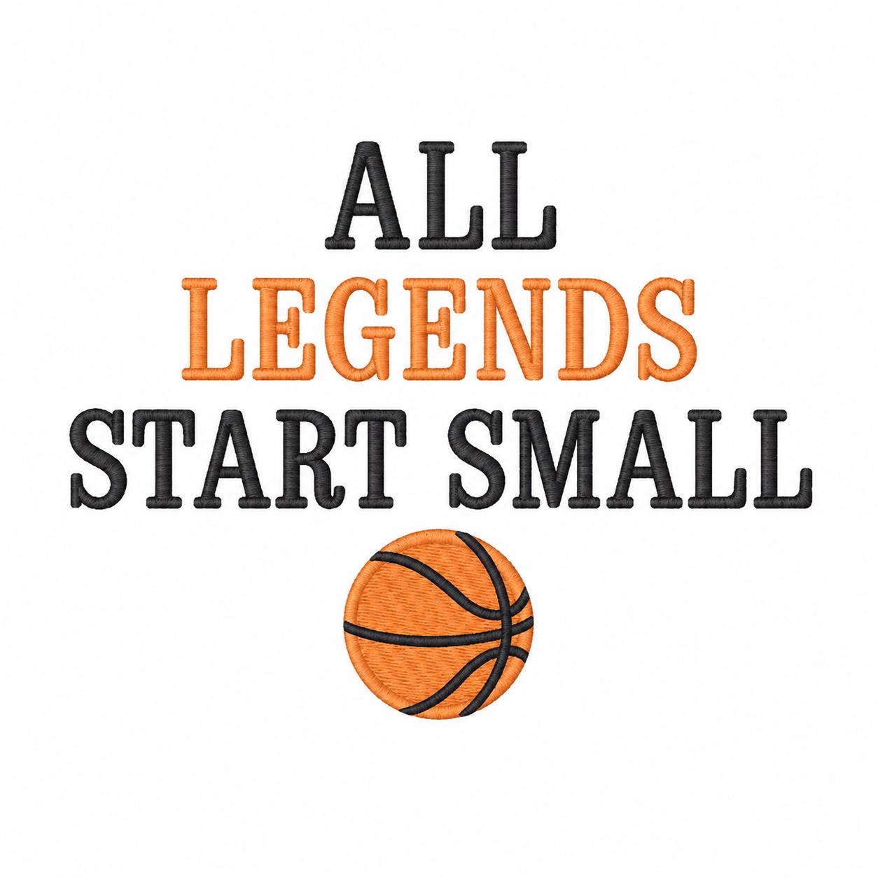 All Legends Start Small Embroidered Youth Crewneck Sweatshirt – Football Pennant, Soccer Pennant, Basketball, Baseball