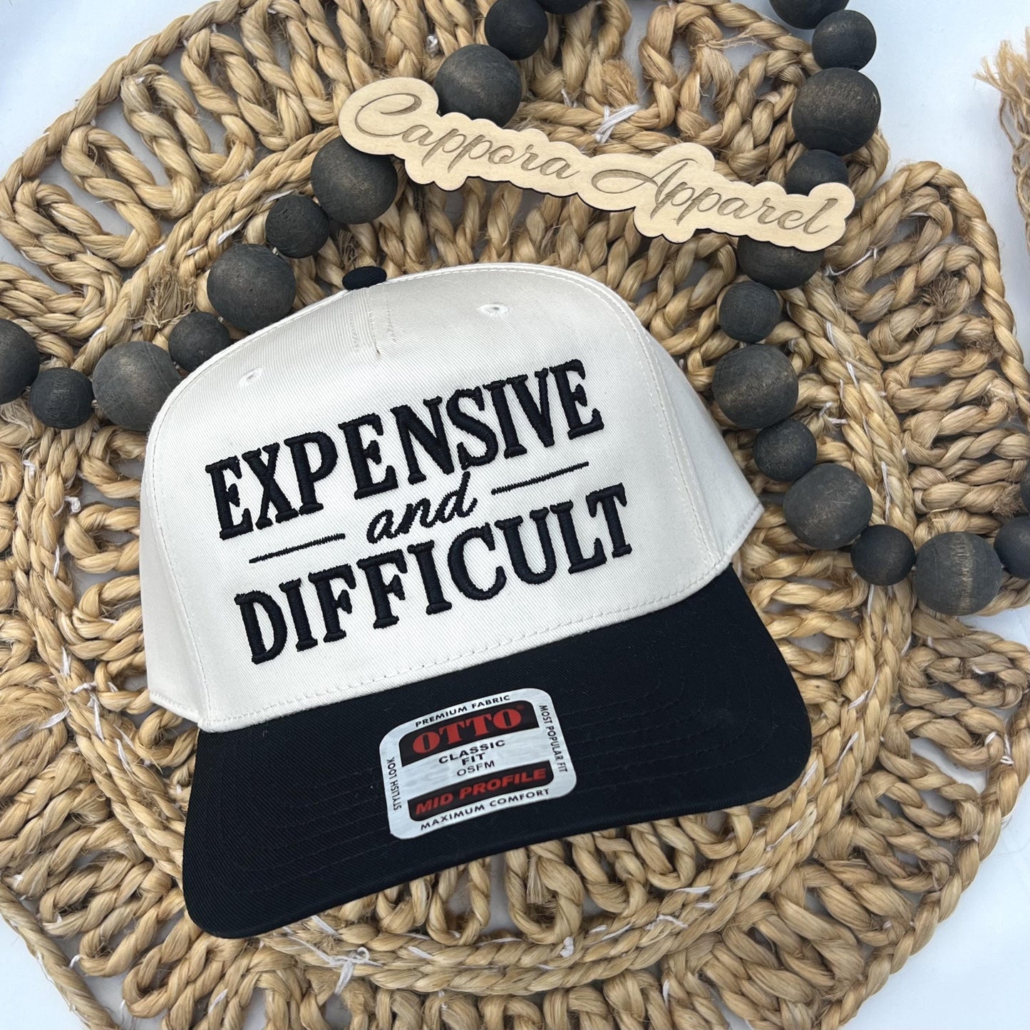 Expensive and Difficult Hat, Funny Embroidered Hat for Women, Sarcastic Trucker Hat, Funny Mom Hat, Trendy Women’s Hat, Gift for Her