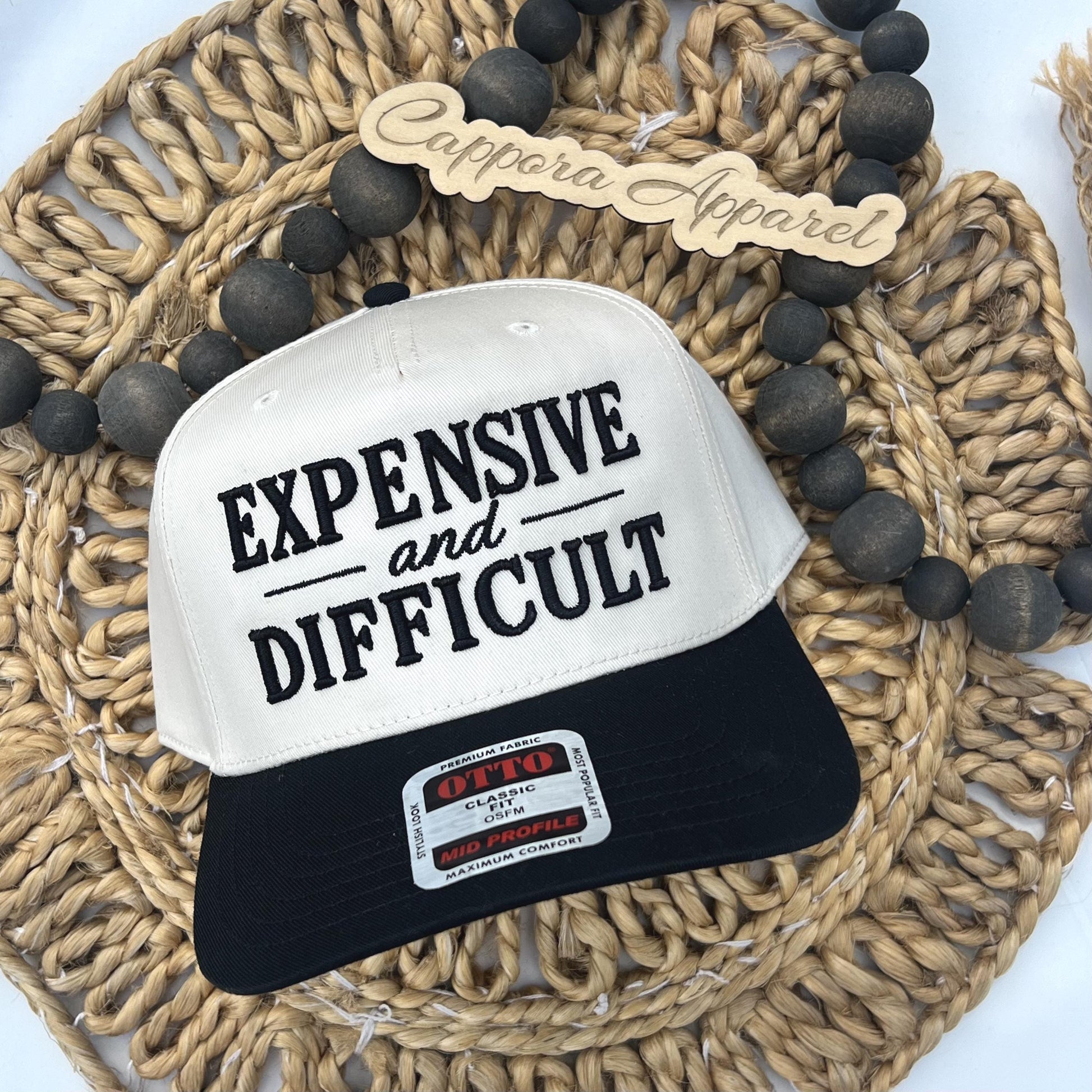 Expensive and Difficult Hat, Funny Embroidered Hat for Women, Sarcastic Trucker Hat, Funny Mom Hat, Trendy Women’s Hat, Gift for Her